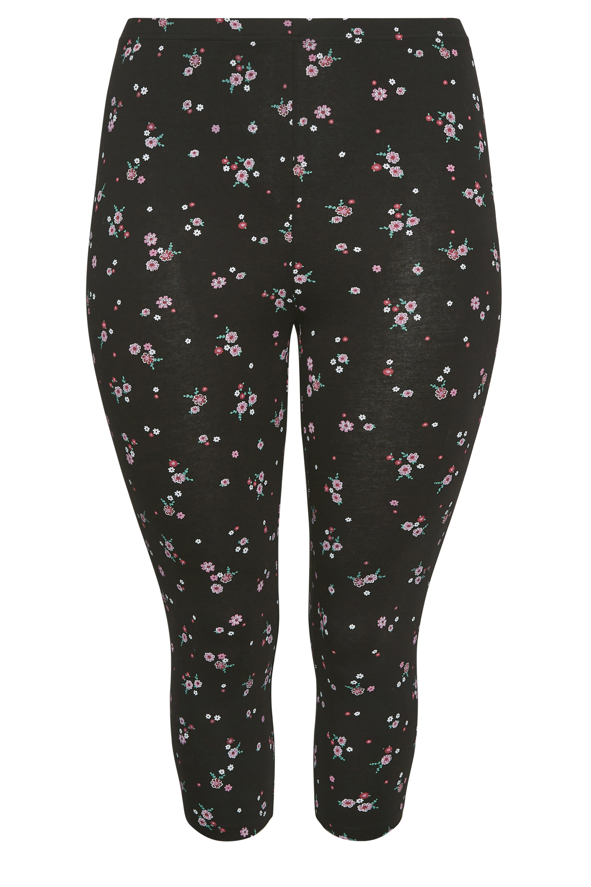 Fit Girl Kloset — Black floral print leggings (one size)