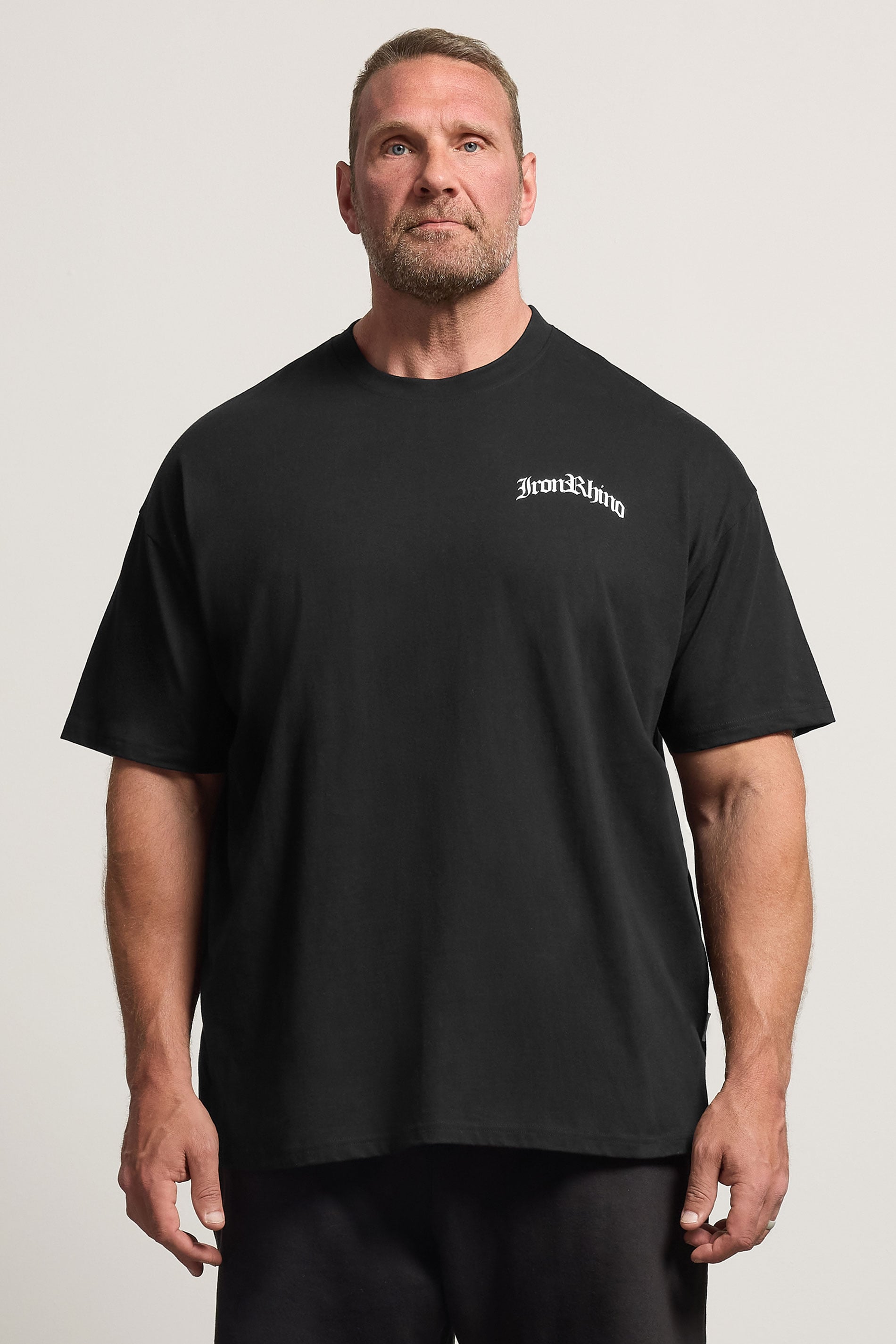 IronRhino Big & Tall Black Old English T-Shirt | BadRhino 3