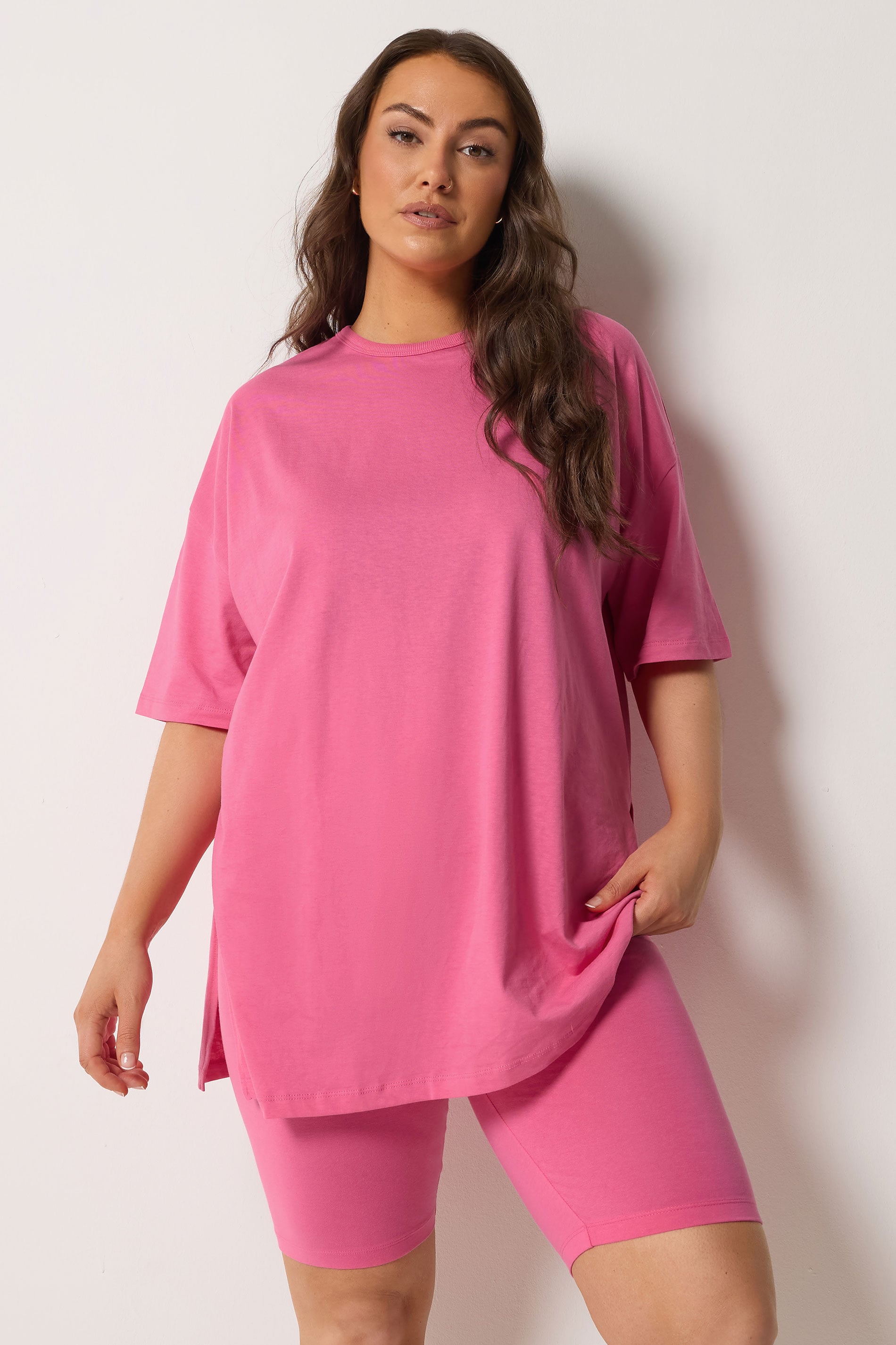 YOURS Plus Size Pink Shorts | Yours Clothing 3