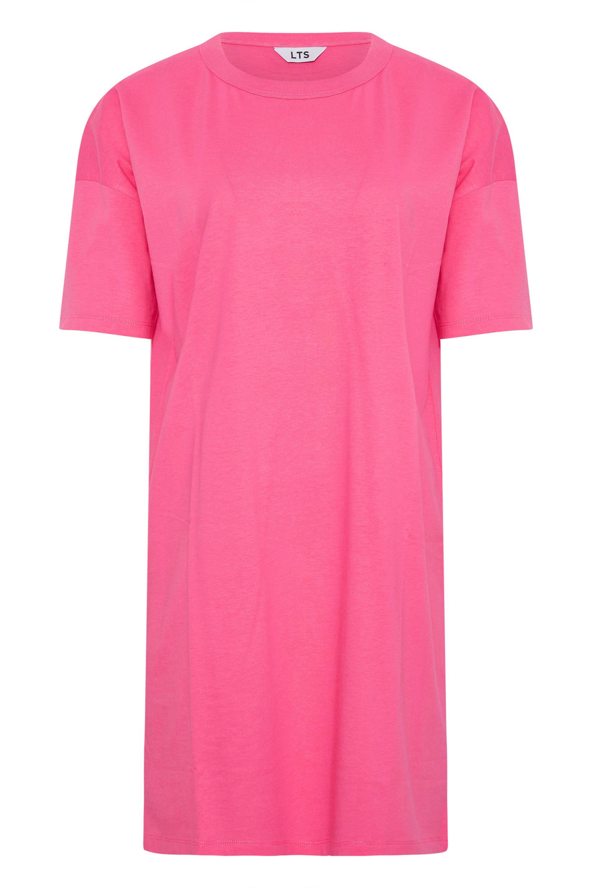 LTS Tall Women's Hot Pink Oversized Cotton Shirt