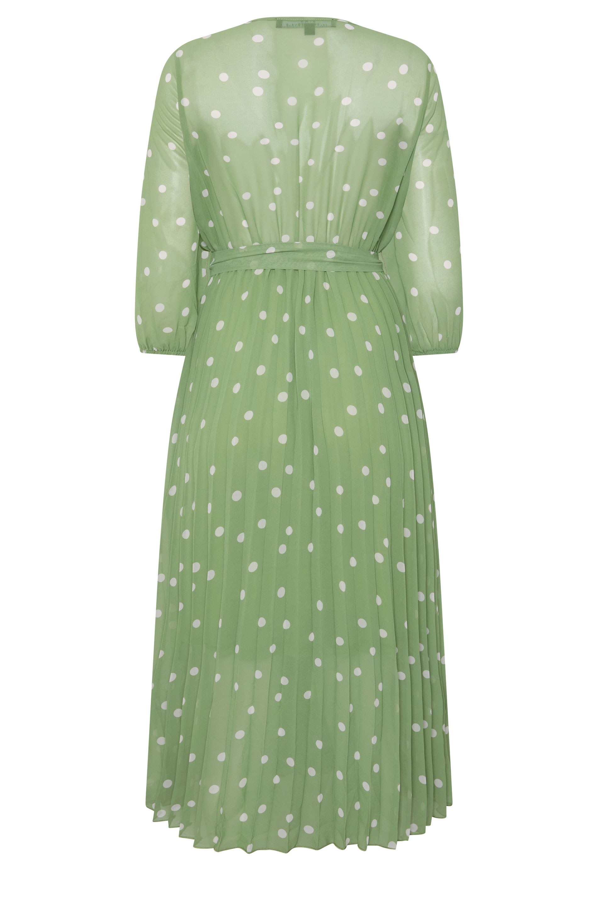STAR Green Polka Dot Pleated Dress | StarByJM 6