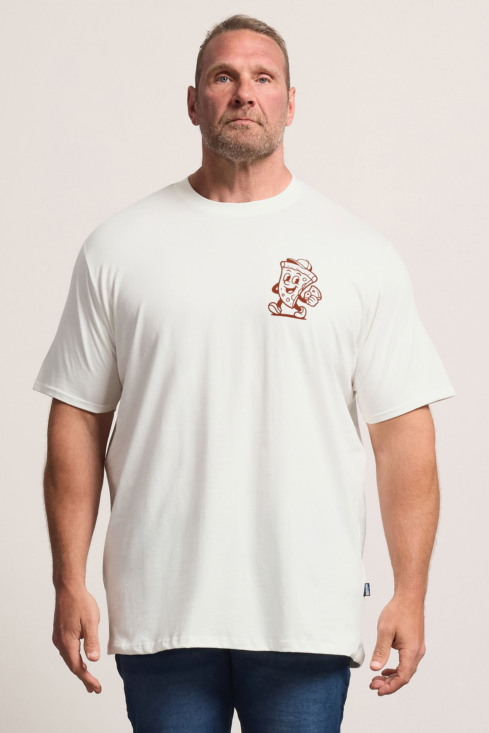 BadRhino Big & Tall Off-White Extra Long Graphic T-Shirt | BadRhino 3