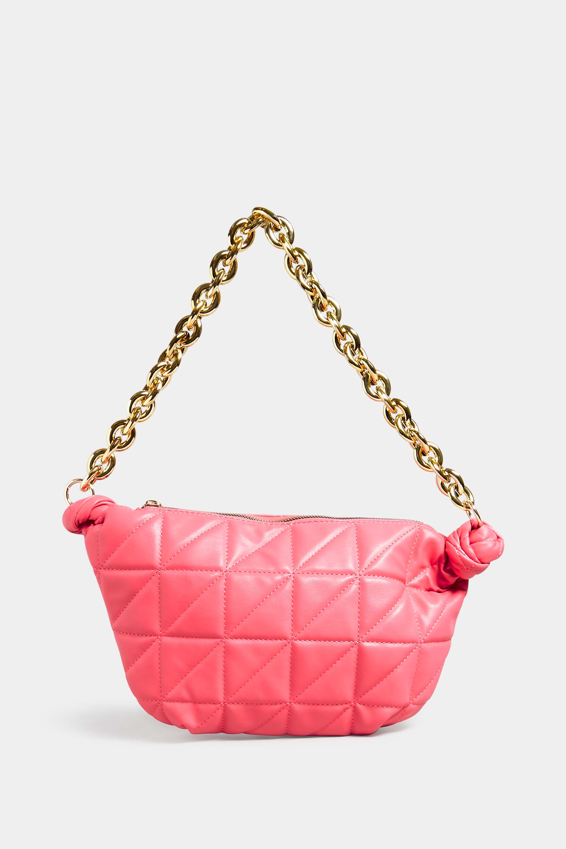 Pink Quilted Shoulder Bag 1