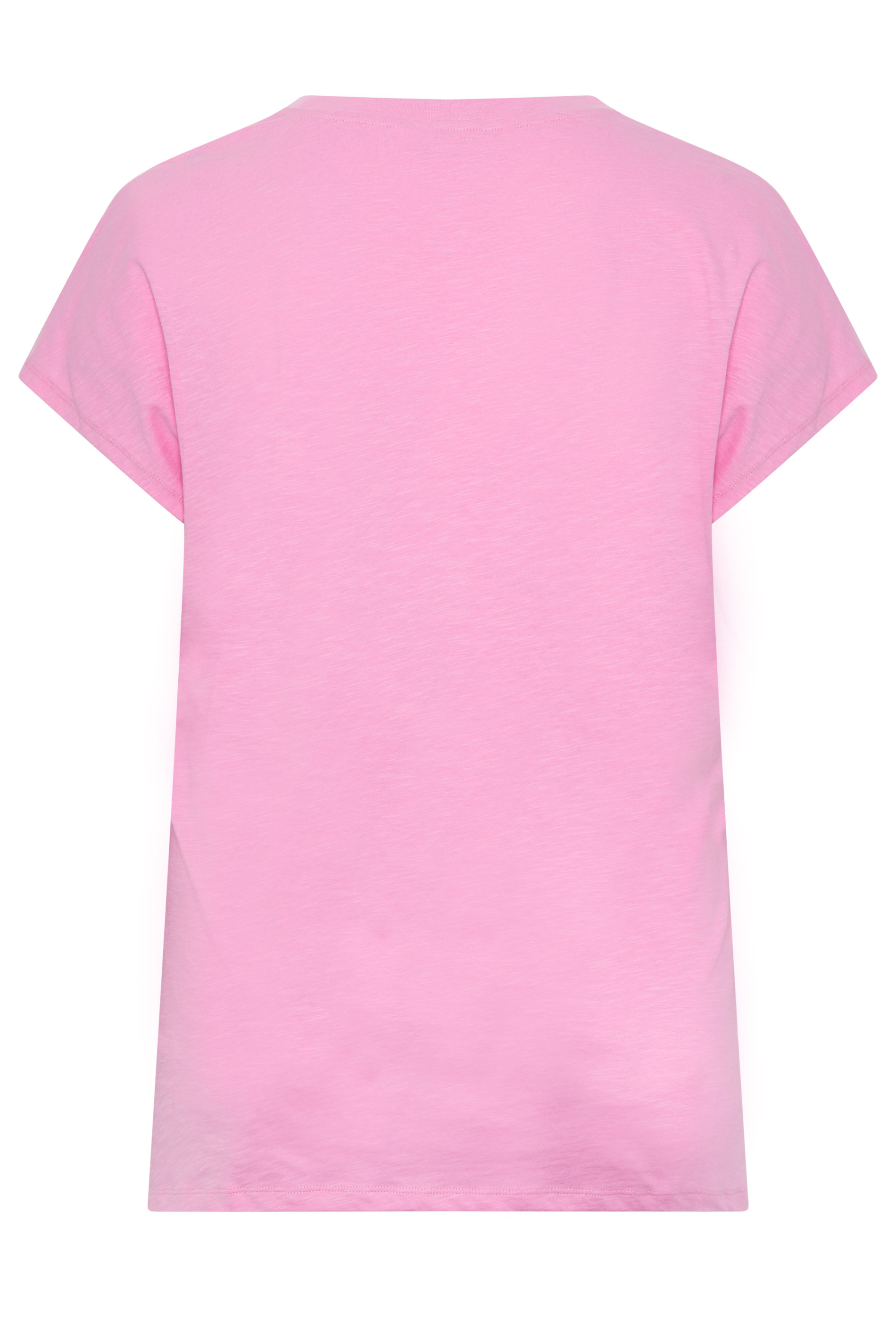 YOURS Plus Size Pink Stud Grown-On Sleeve T-Shirt | Yours Clothing 6