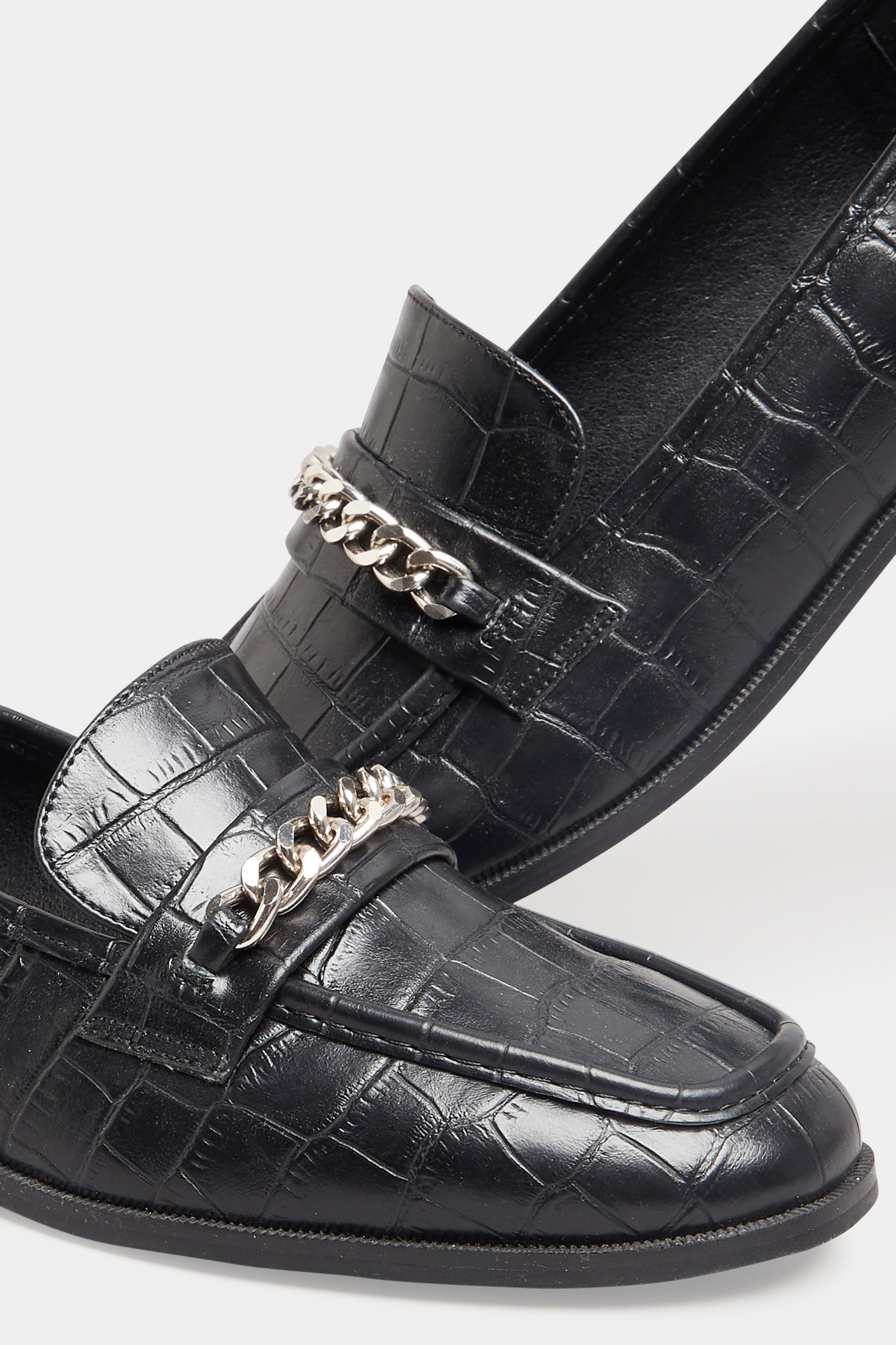 Tabitha: Black Croc Leather - Loafers for Bunions | Sole Bliss