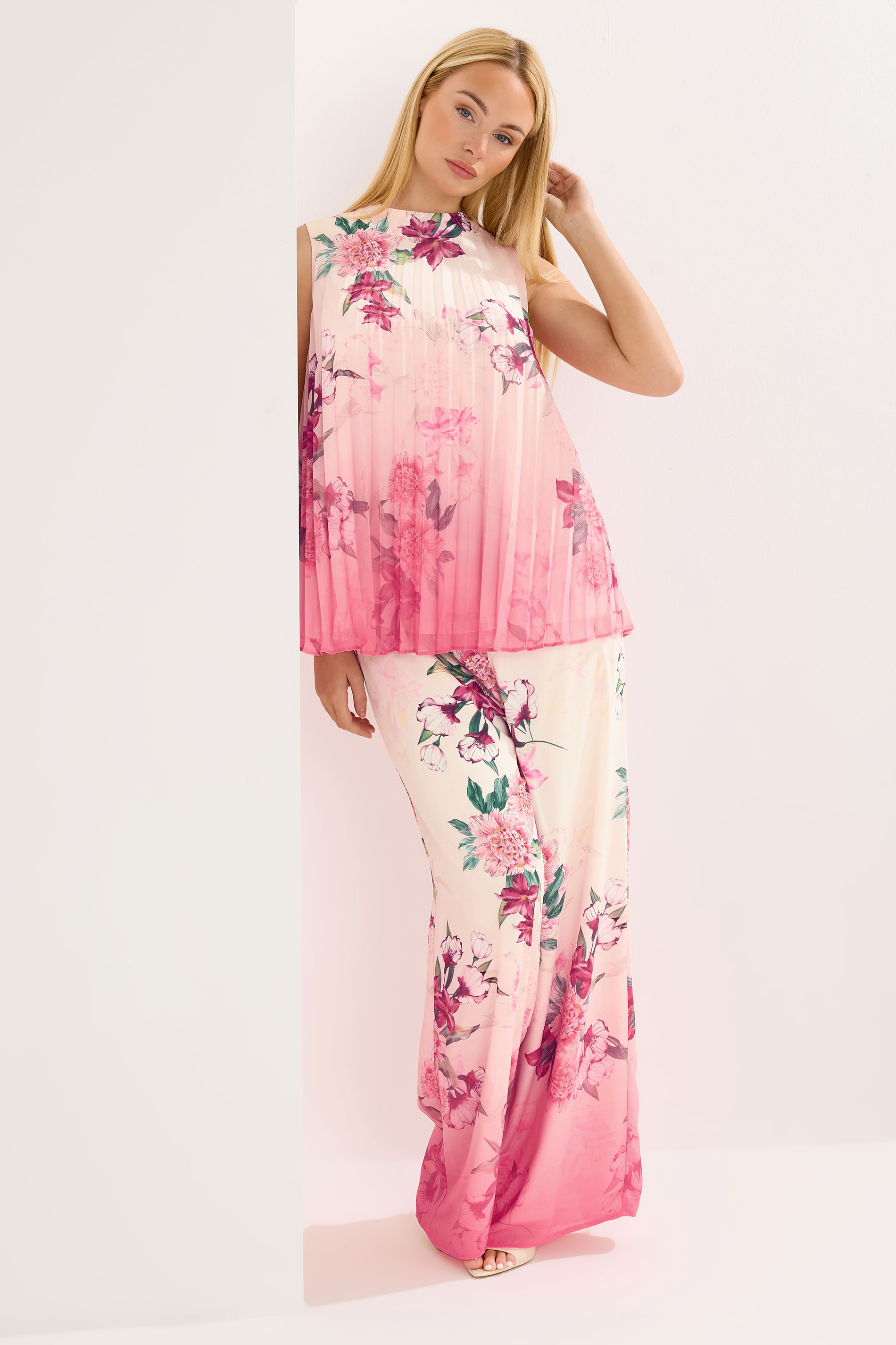 STAR Pink Floral Pleated Top | StarByJM 1