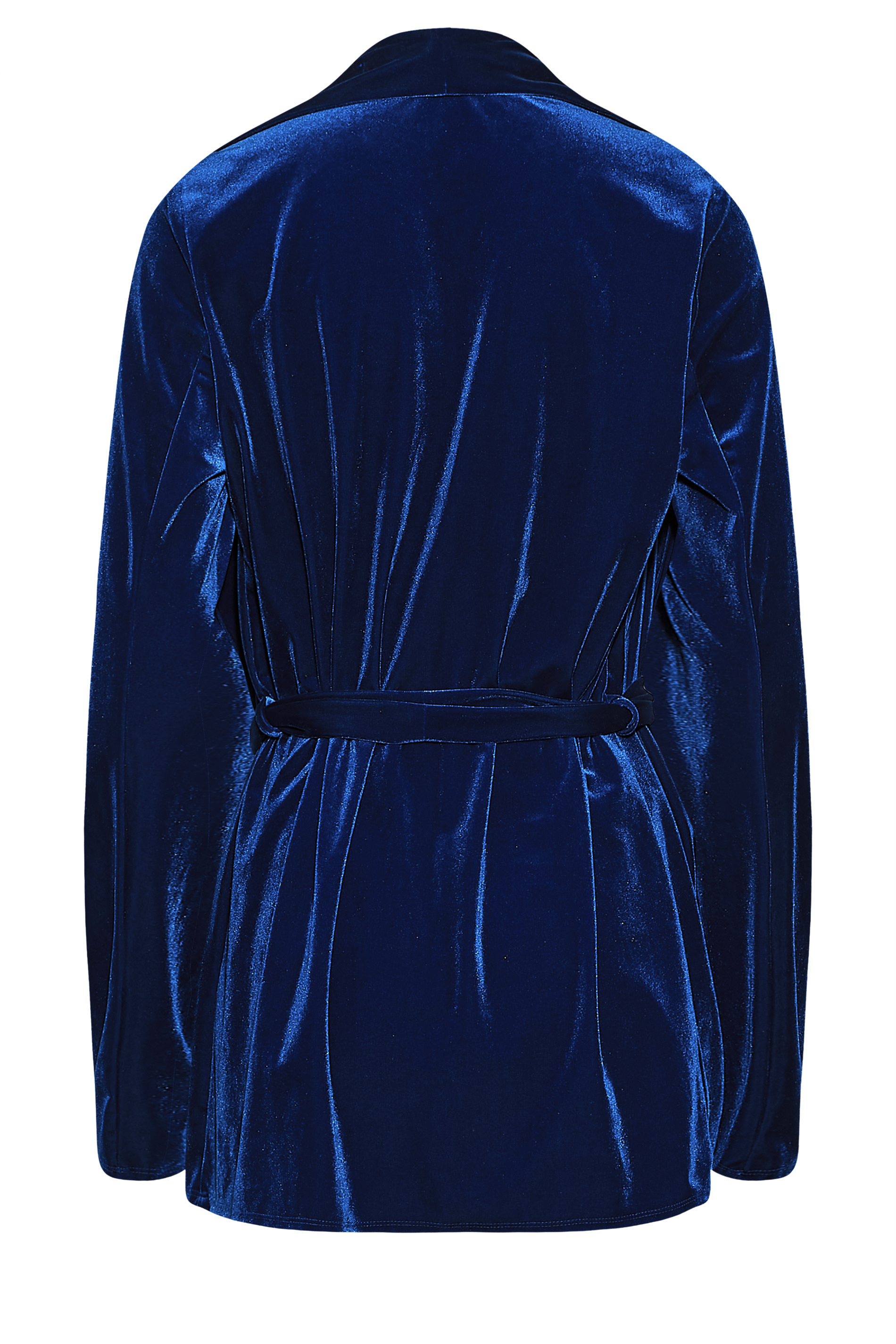 LTS Tall Women's Bright Blue Velvet Belted Blazer | Long Tall Sally 3