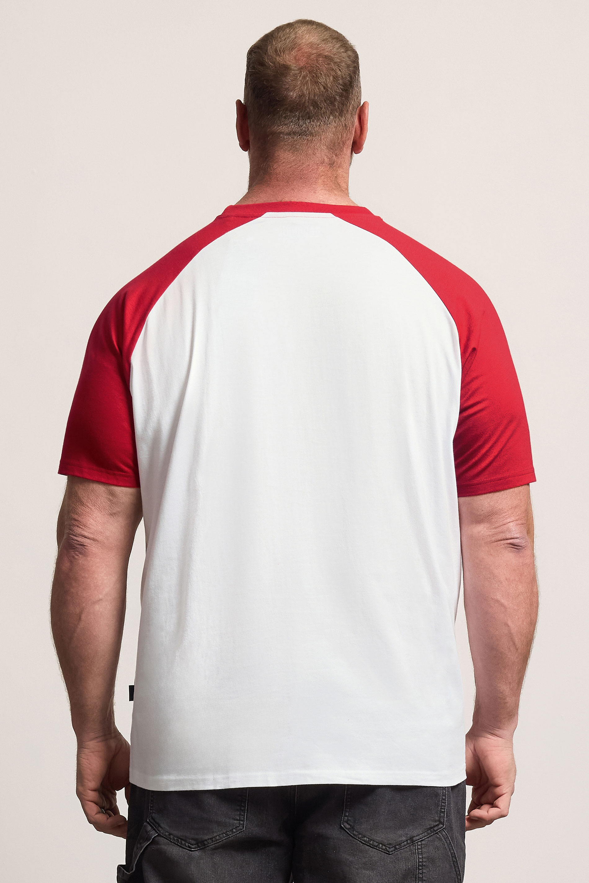 BadRhino Big & Tall Red & White Raglan T-Shirt | BadRhino 2