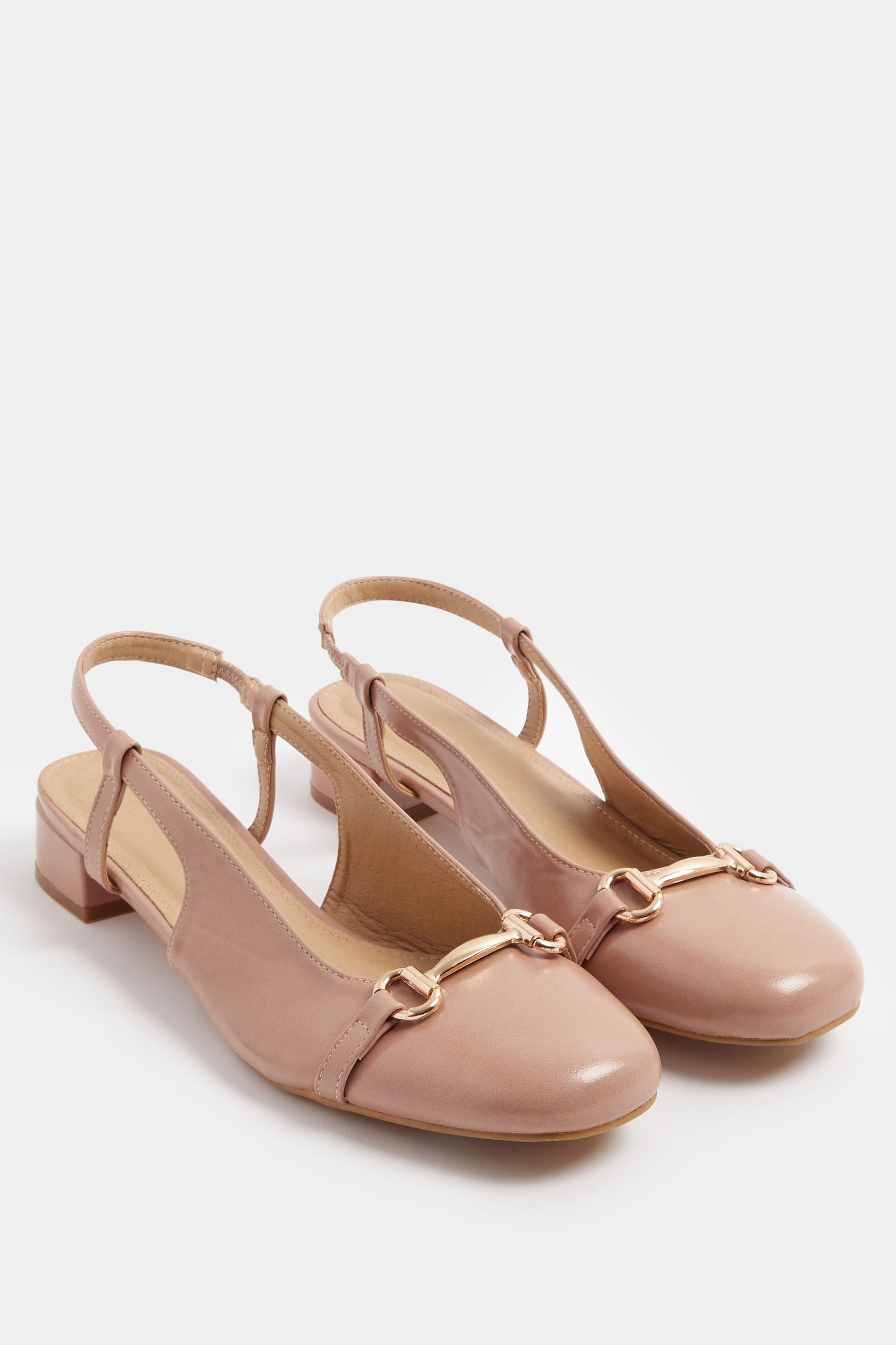 LTS Natural Brown Snaffle Slingback Heel In Standard Fit | Long Tall Sally 3