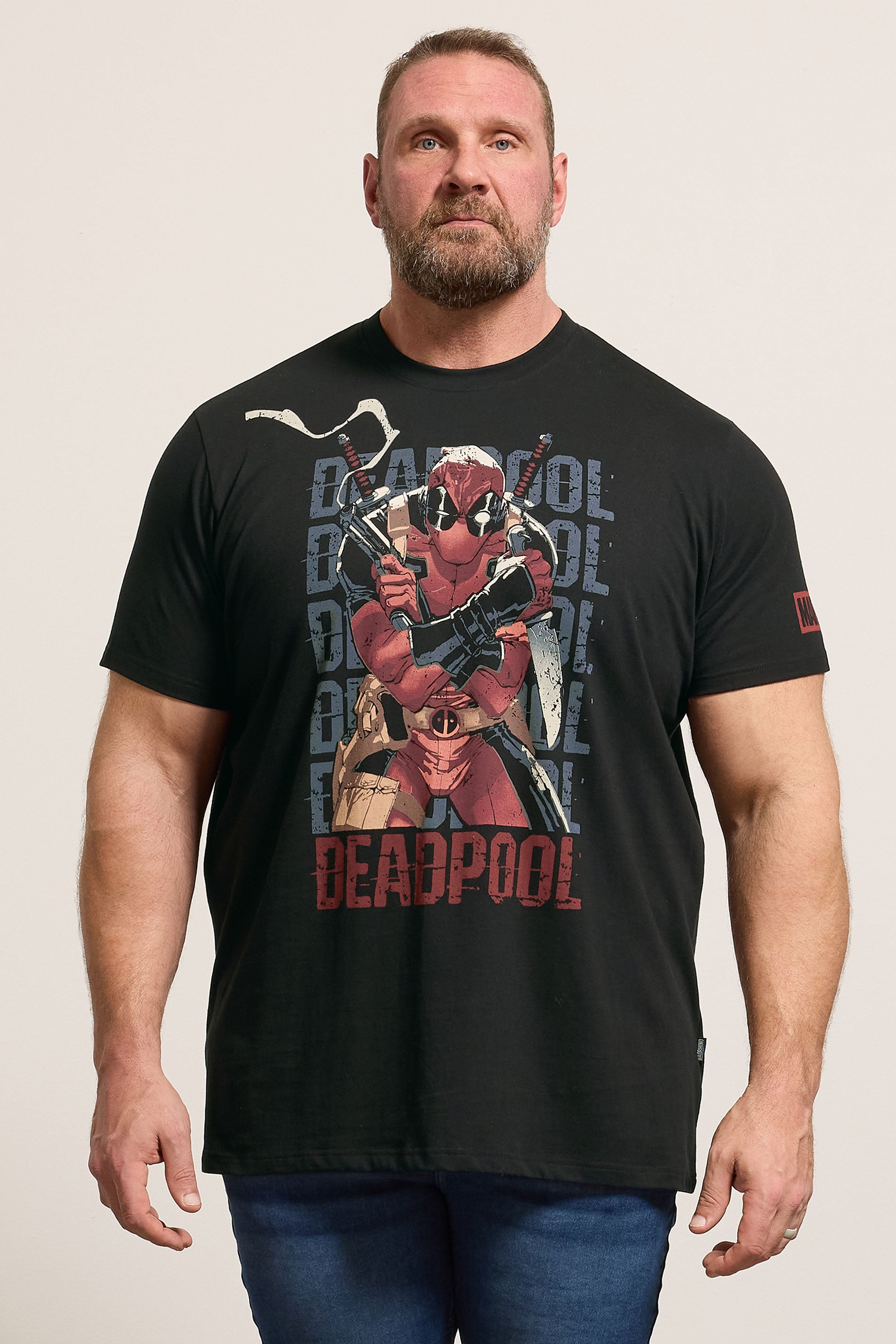 BadRhino Big & Tall Black Deadpool Graphic T-Shirt | BadRhino 3