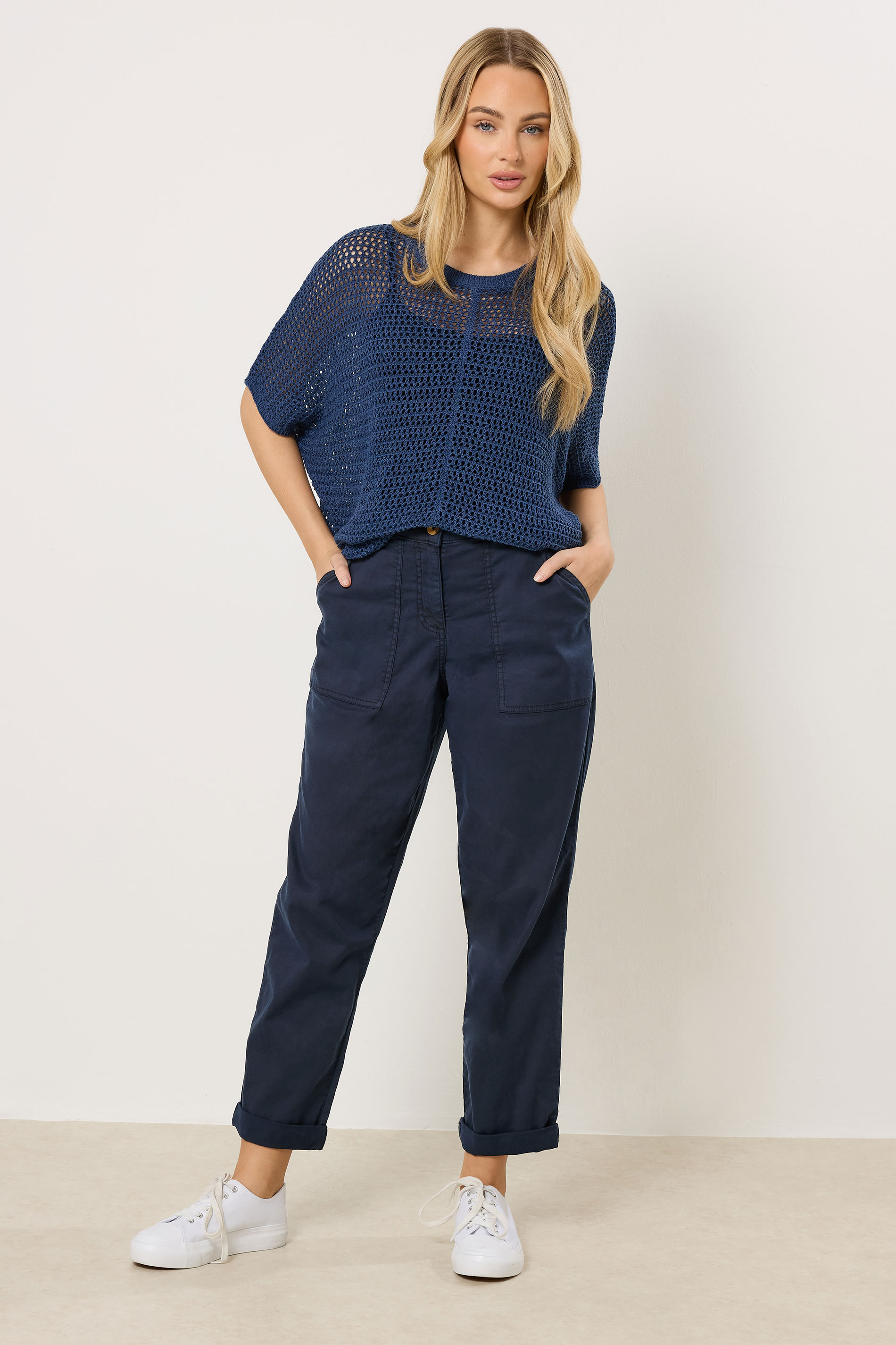 M&Co Navy Blue Carpenter Trousers | M&Co 1