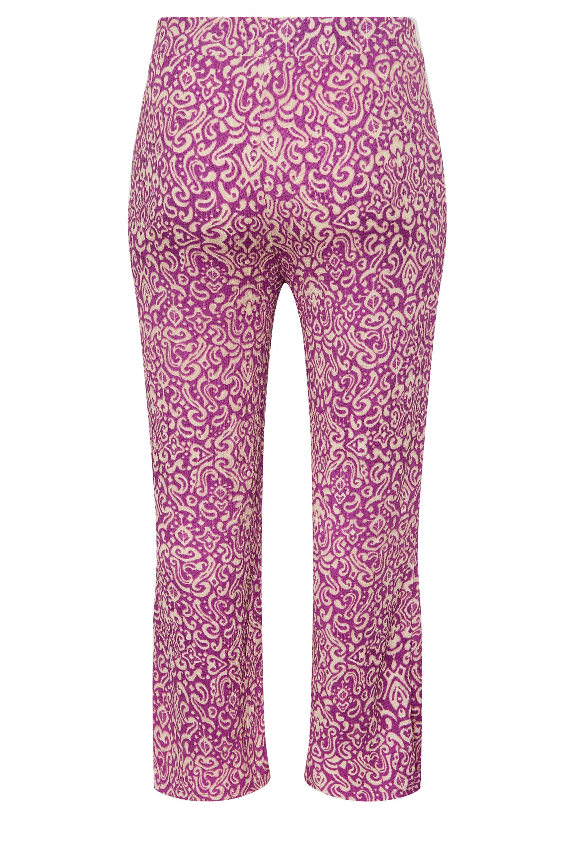 YOURS Curve Purple Wide Leg Trousers