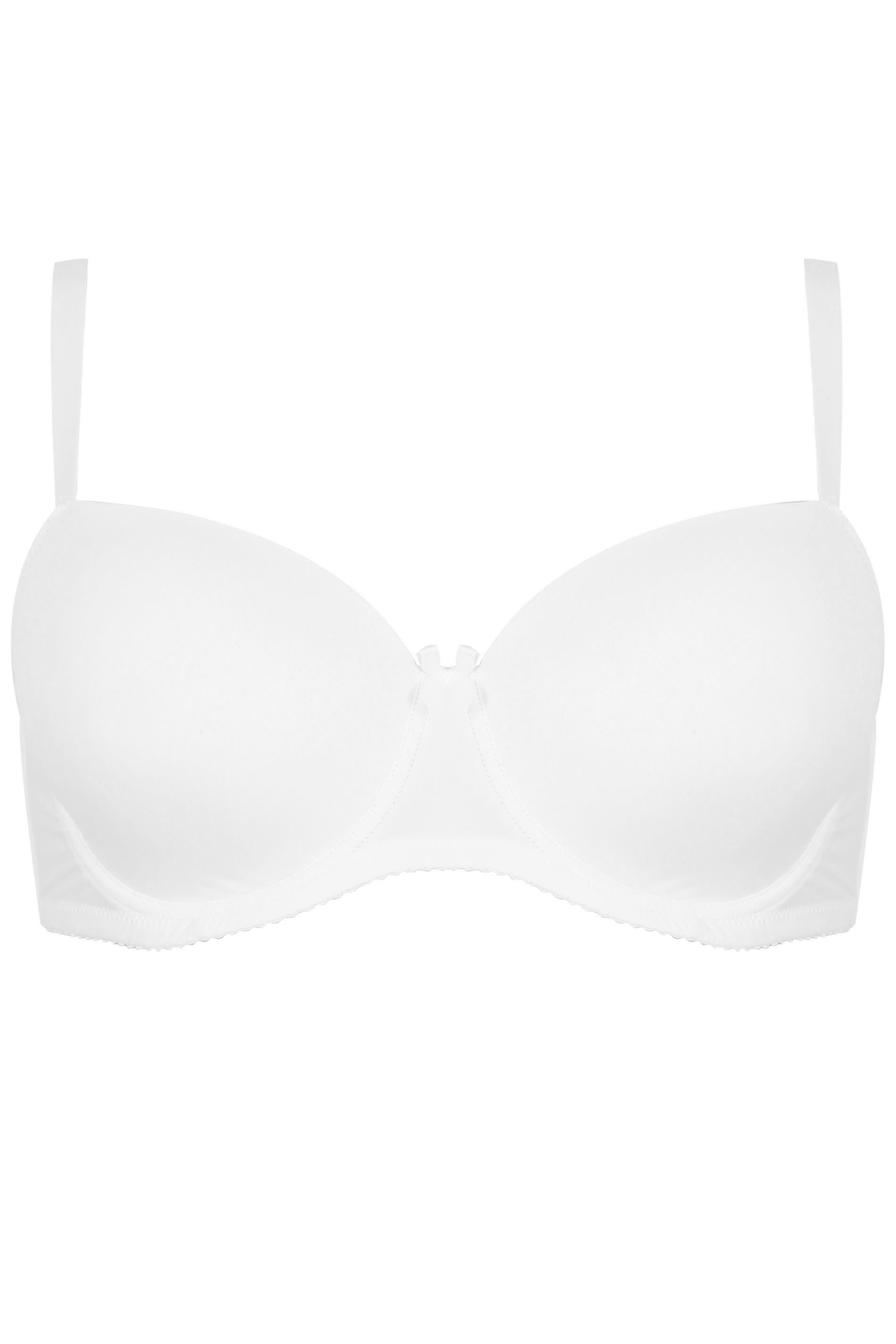 White Moulded Underwired T-Shirt Bra | Yours Clothing  3