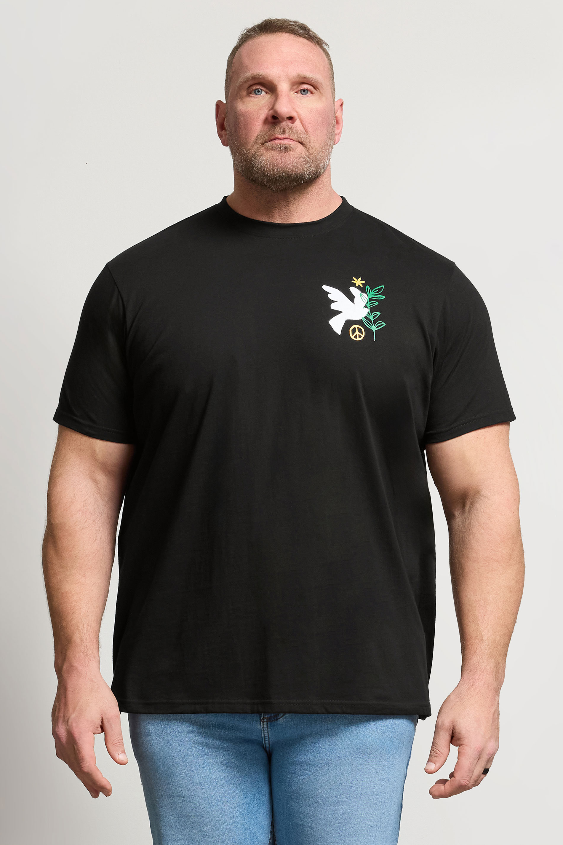 BadRhino Big & Tall Black Dove Graphic T-Shirt | BadRhino 2