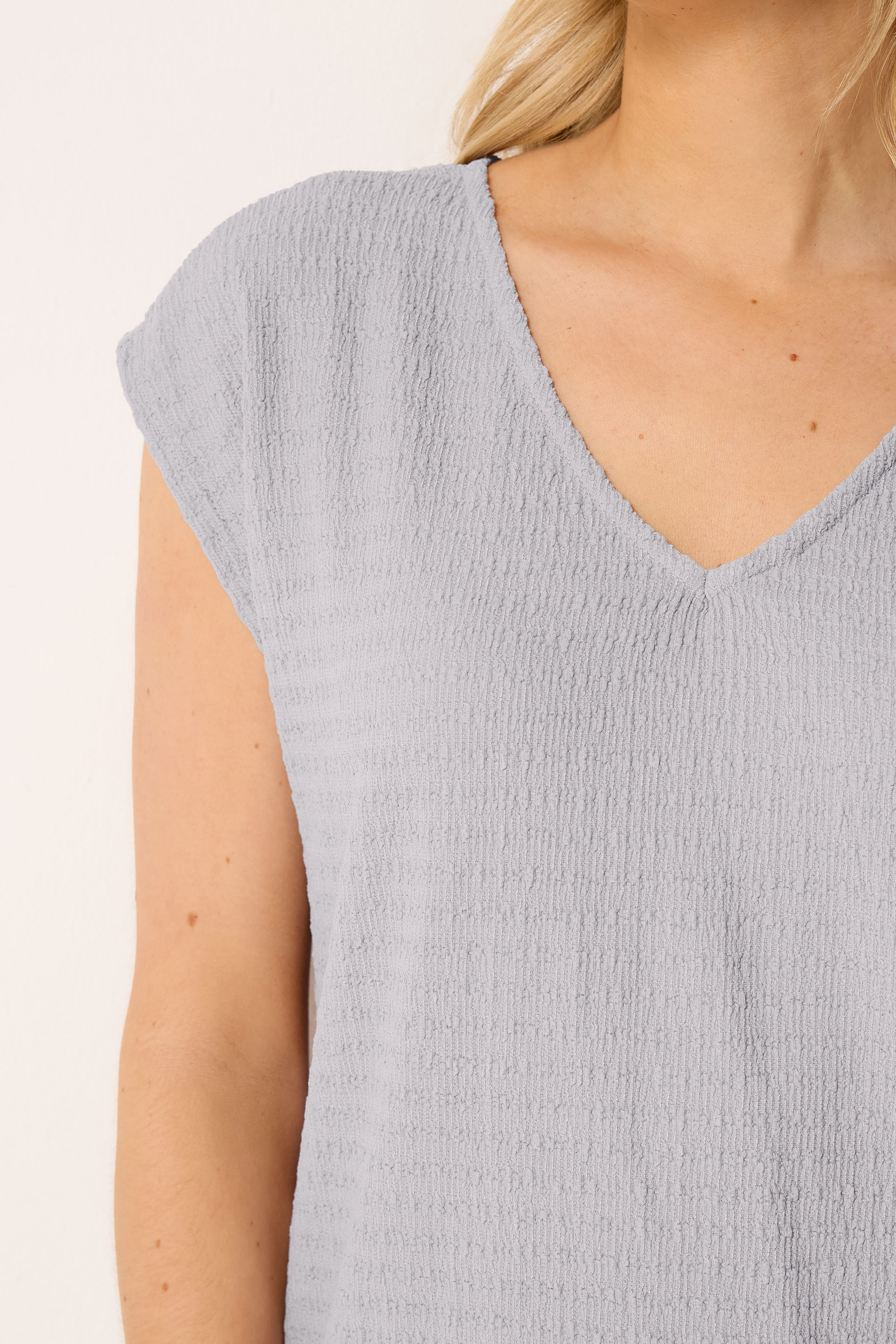 LTS Tall Women's Light Grey Textured Top | Long Tall Sally 4