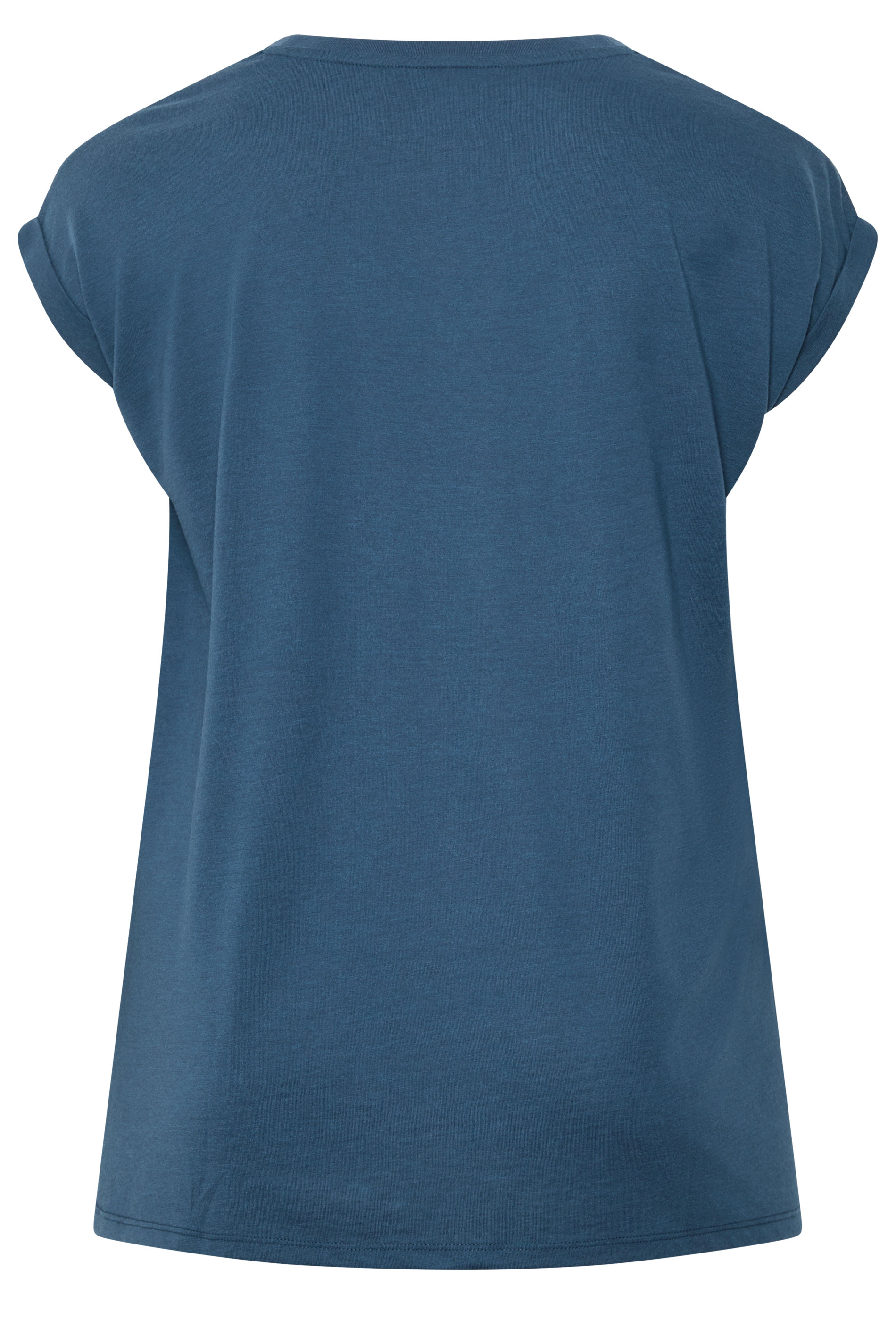 YOURS Plus Size Denim Blue Basic T-Shirt | Yours Clothing 6