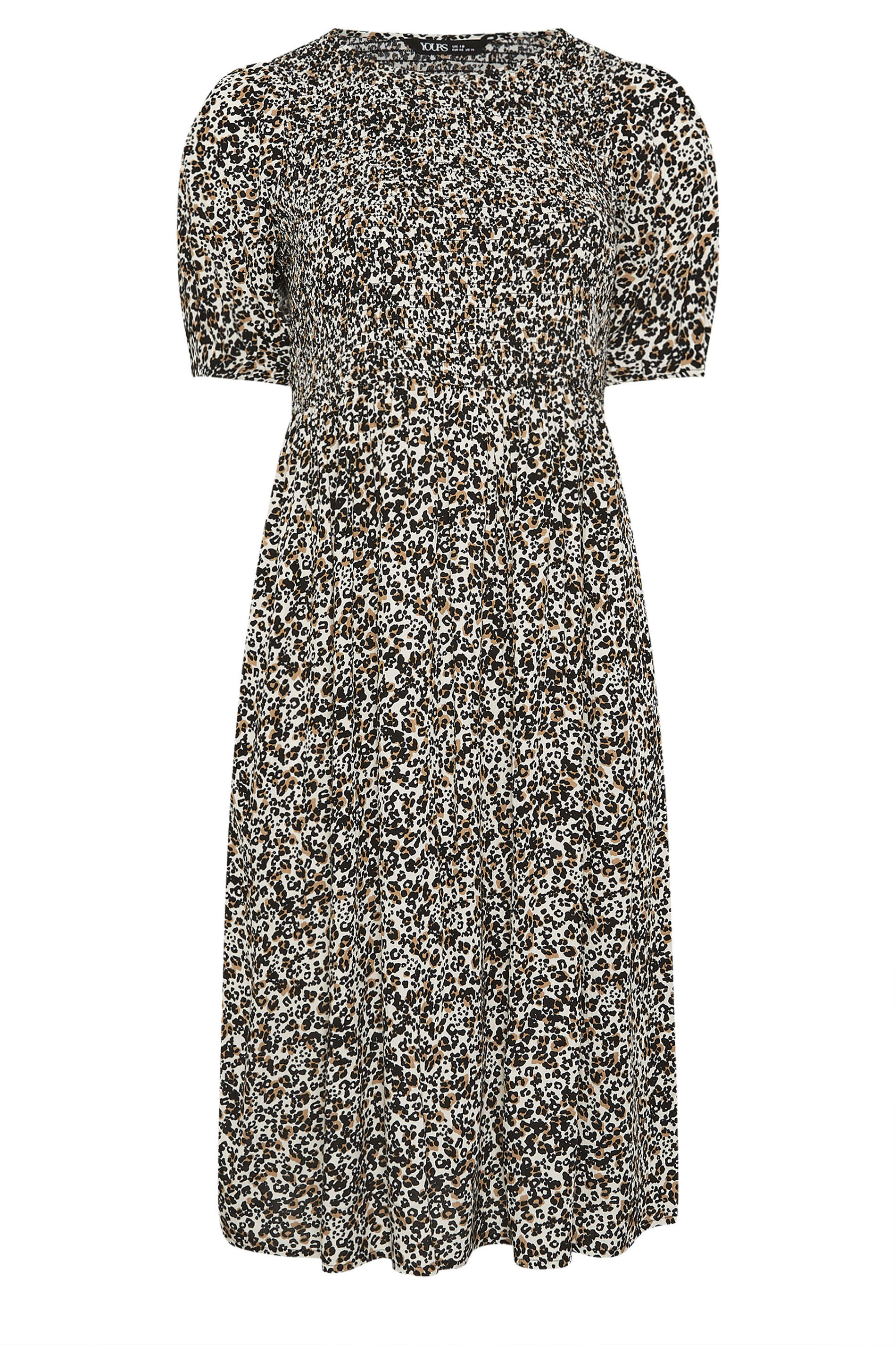 YOURS Plus Size Brown Leopard Midi Dress | Yours Clothing 5
