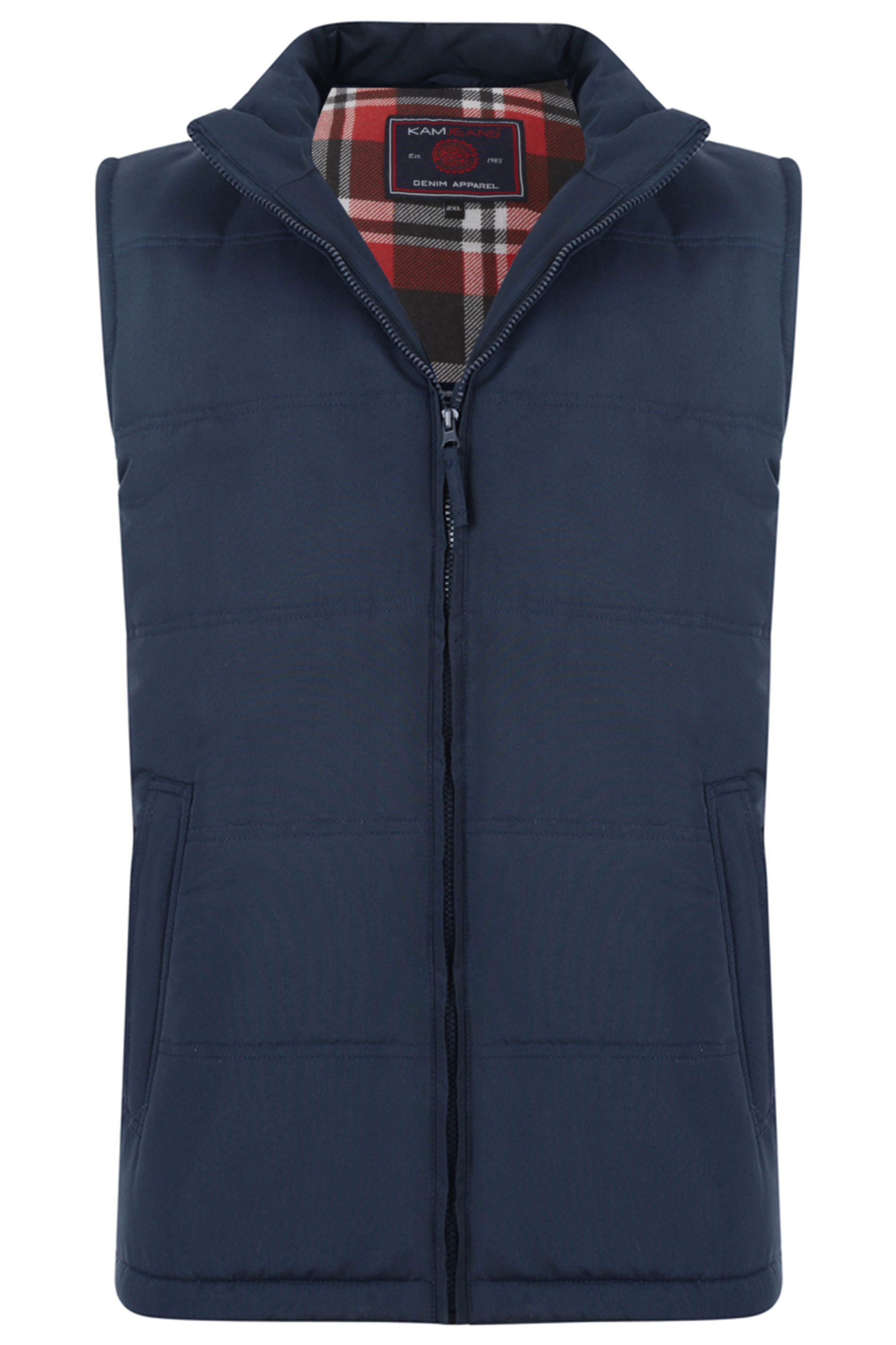 KAM Navy Blue Quilted Gilet | BadRhino 2