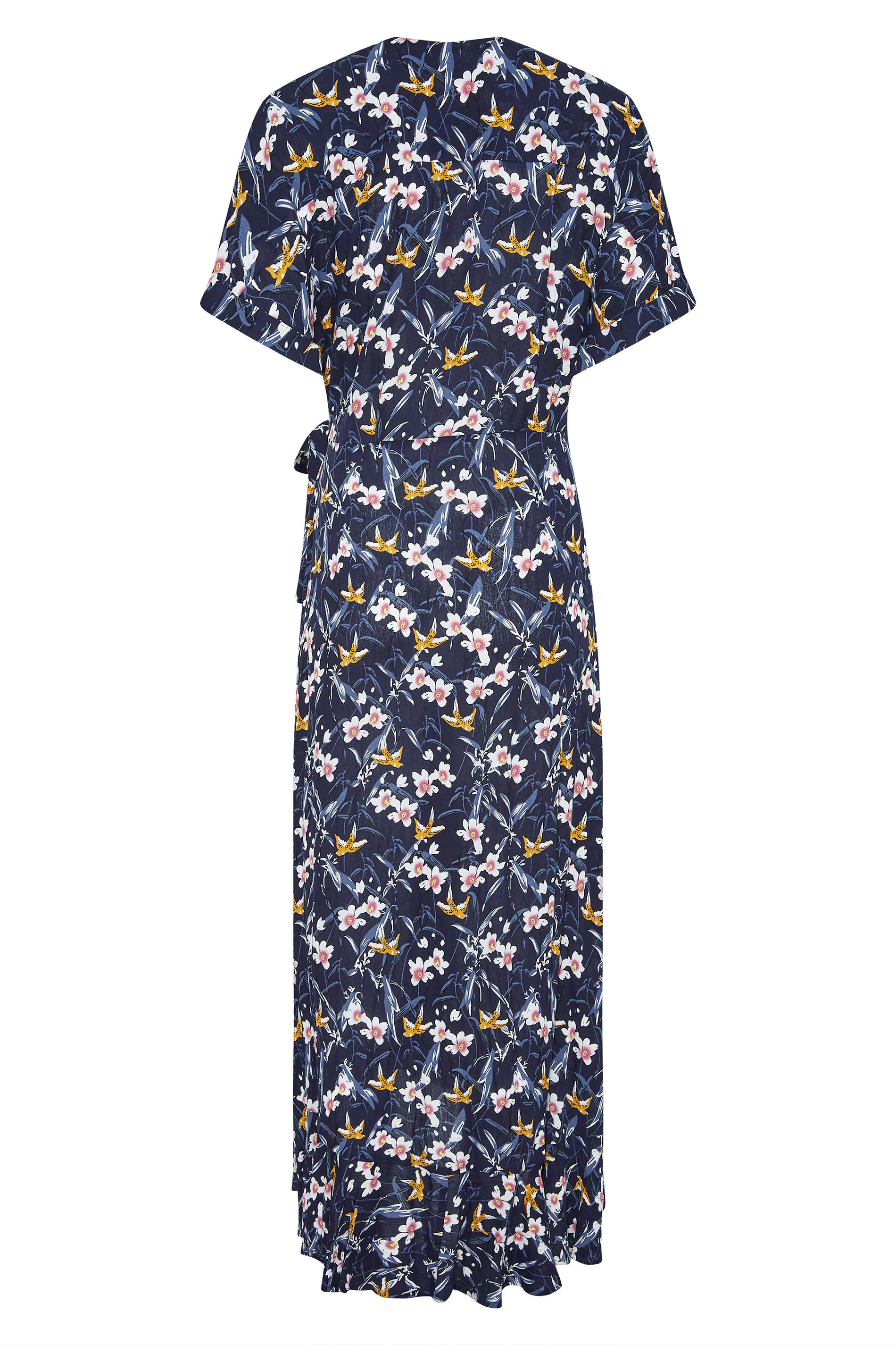 LTS Tall Women's Navy Floral Wrap Dress | Long Tall Sally