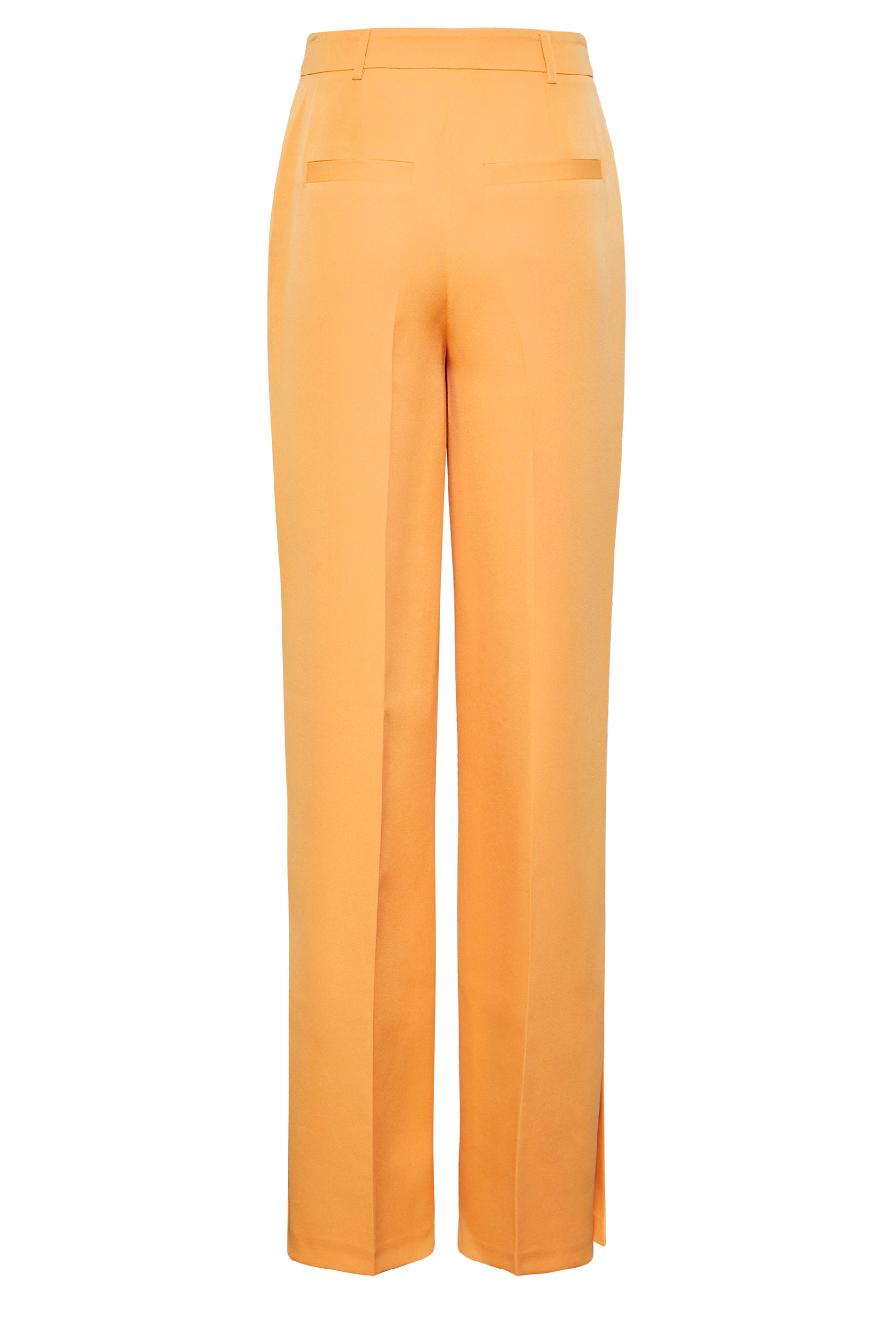  LTS Tall Bright Orange Split Hem Wide Leg Trousers | Long Tall Sally 3
