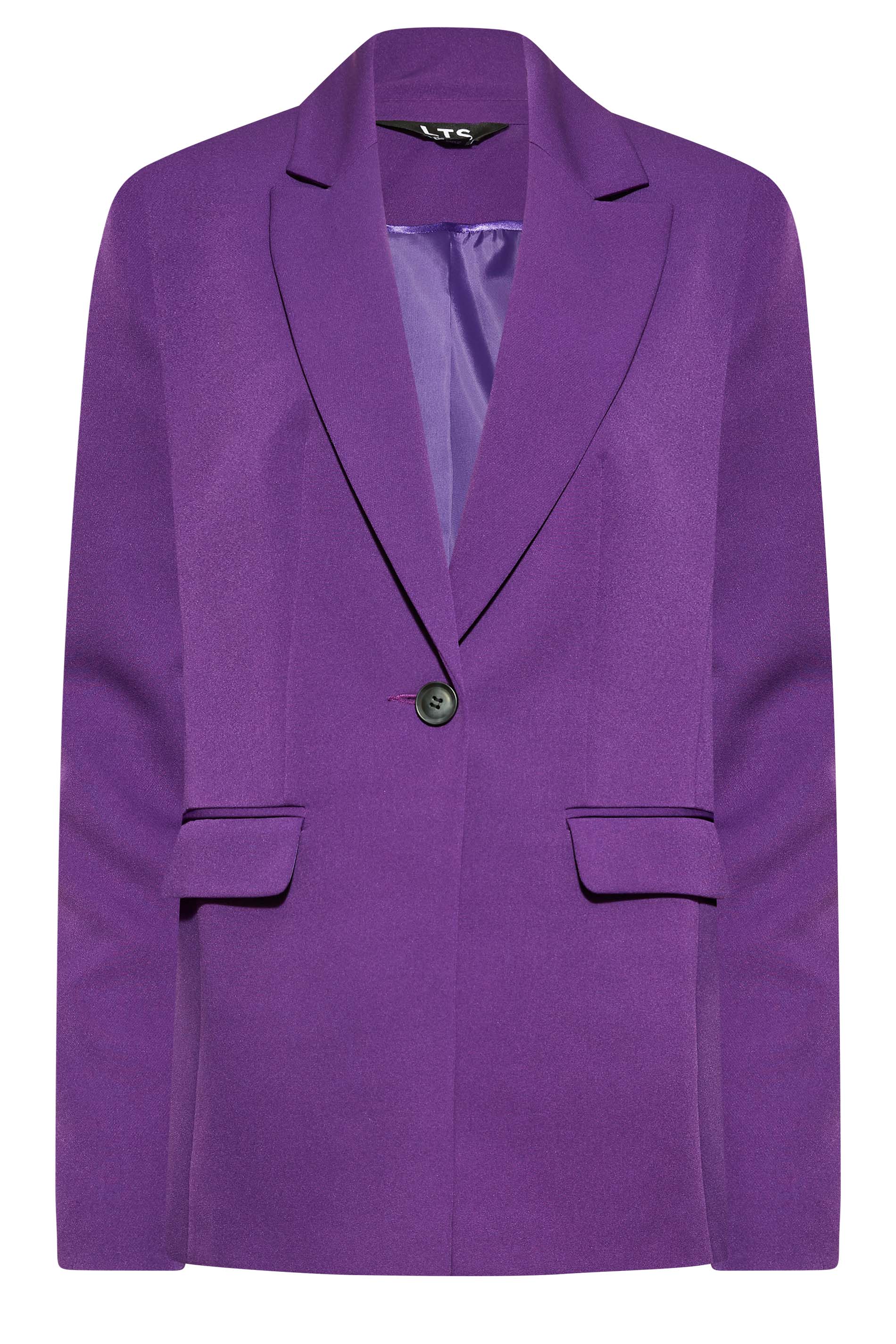 LTS Tall Women's Purple Scuba Crepe Blazer | Long Tall Sally 2
