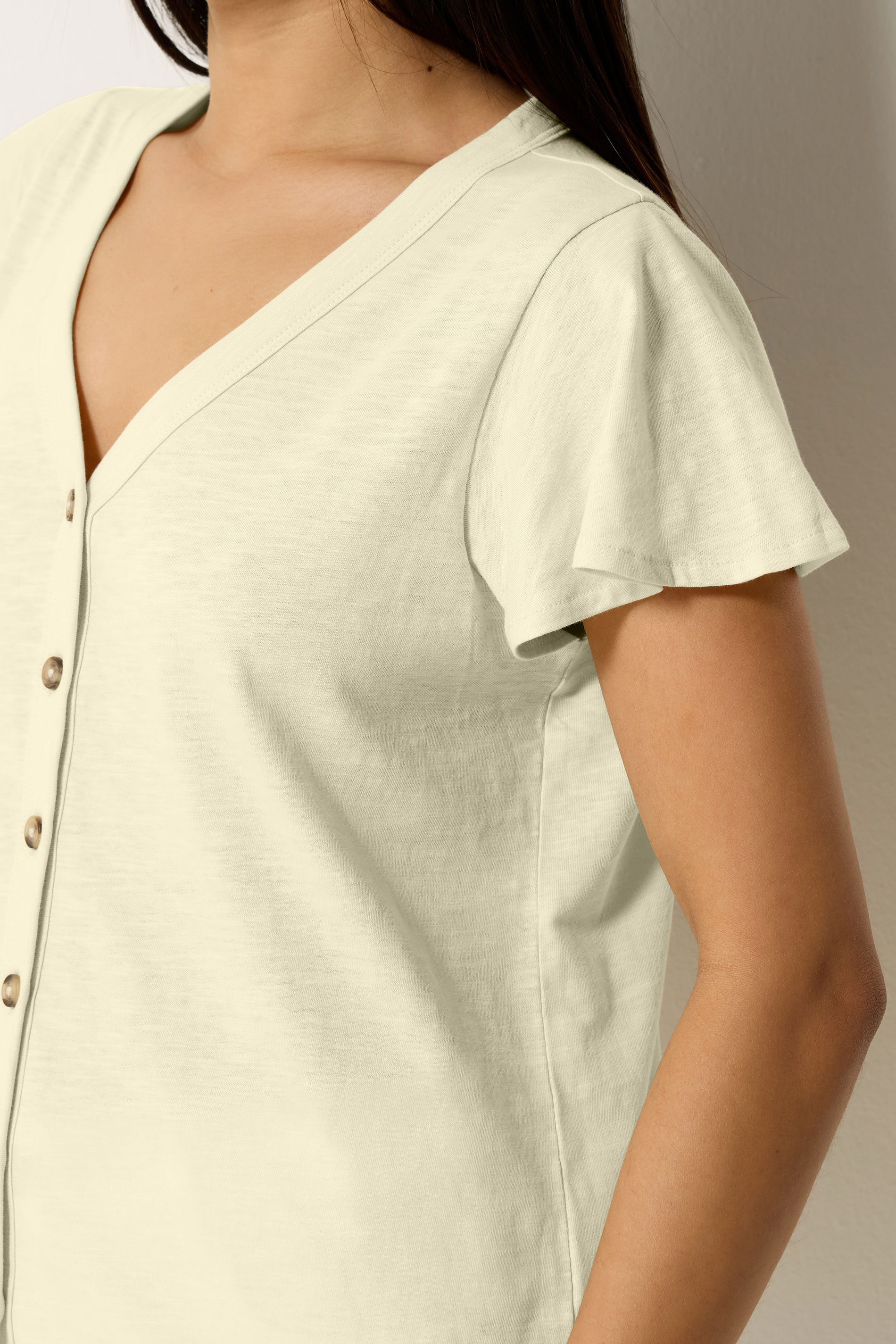 M&Co Petite Lemon Yellow Short Sleeve Cotton Shirt | M&Co 2