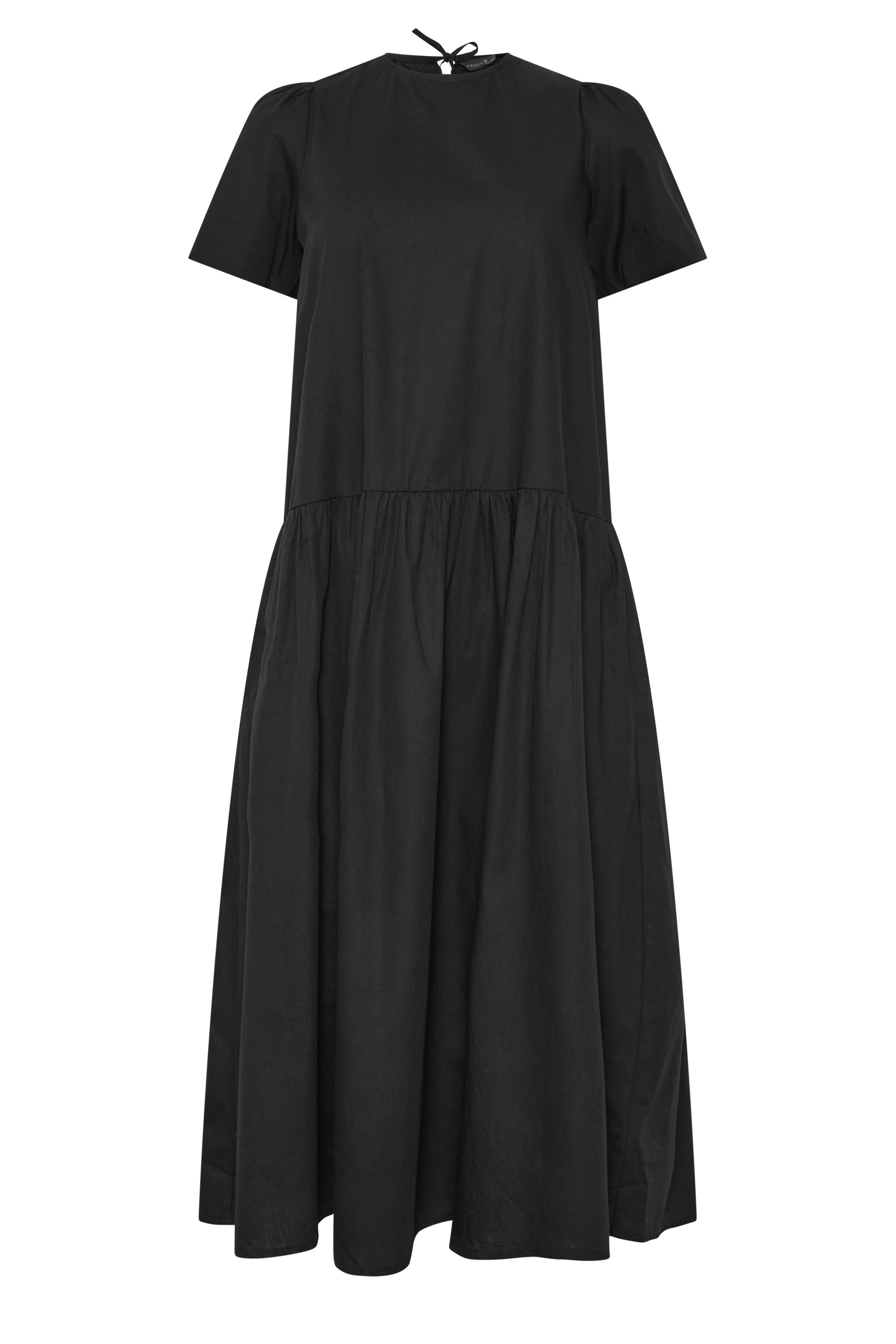 PixieGirl Petite Women's Black Cotton Poplin Maxi Dress | PixieGirl 5