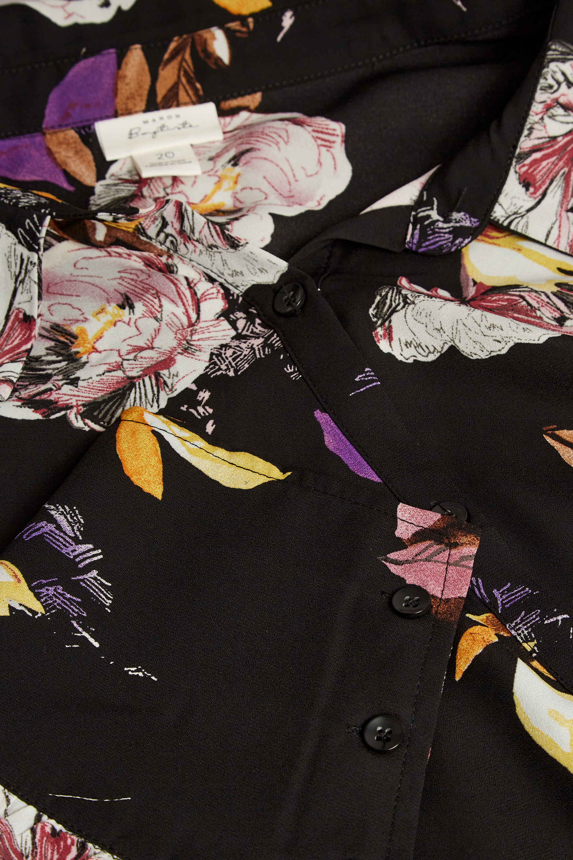 Evans Black Floral Print Shirt Dress 3
