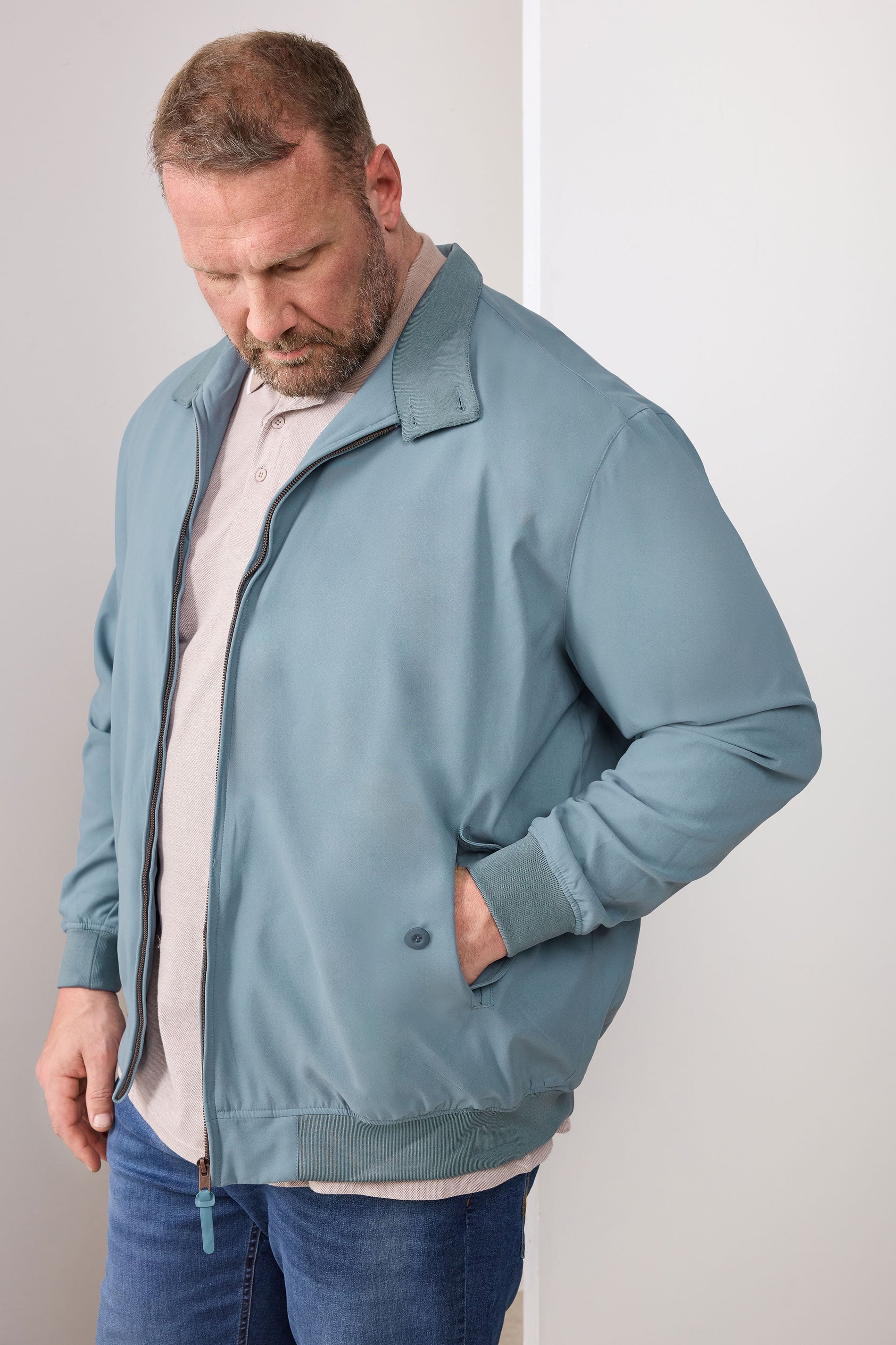 BadRhino Big & Tall Blue Harrington Jacket | BadRhino 3