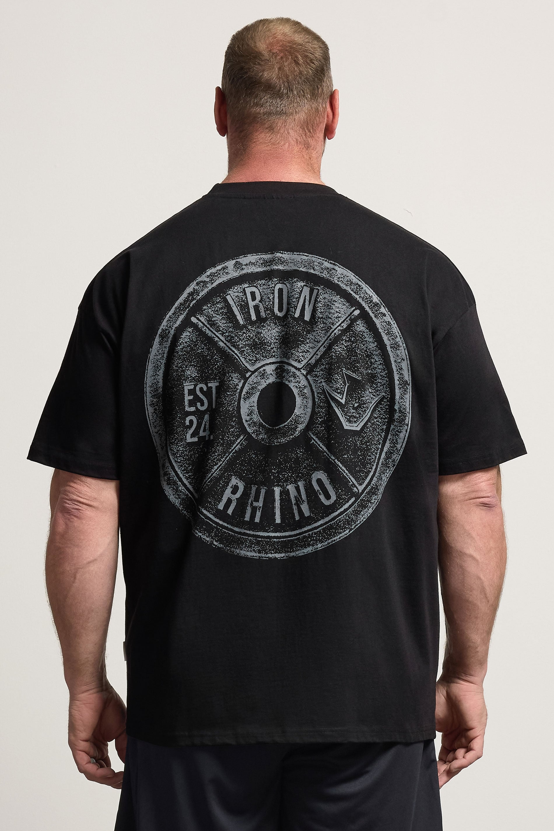 IronRhino Big & Tall Black Weight Plate T-Shirt | BadRhino 2