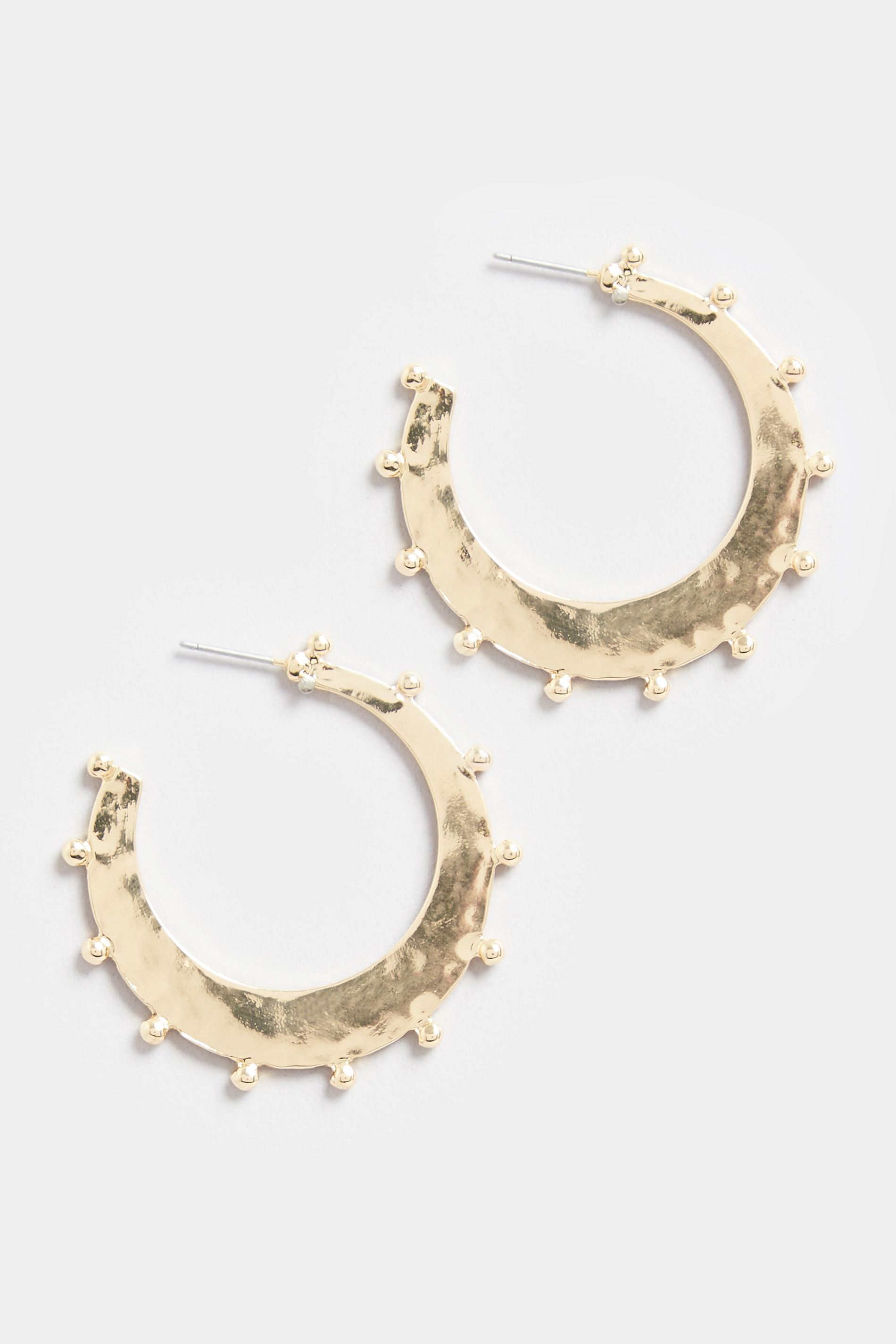 Gold Polished Hoop Earrings 2