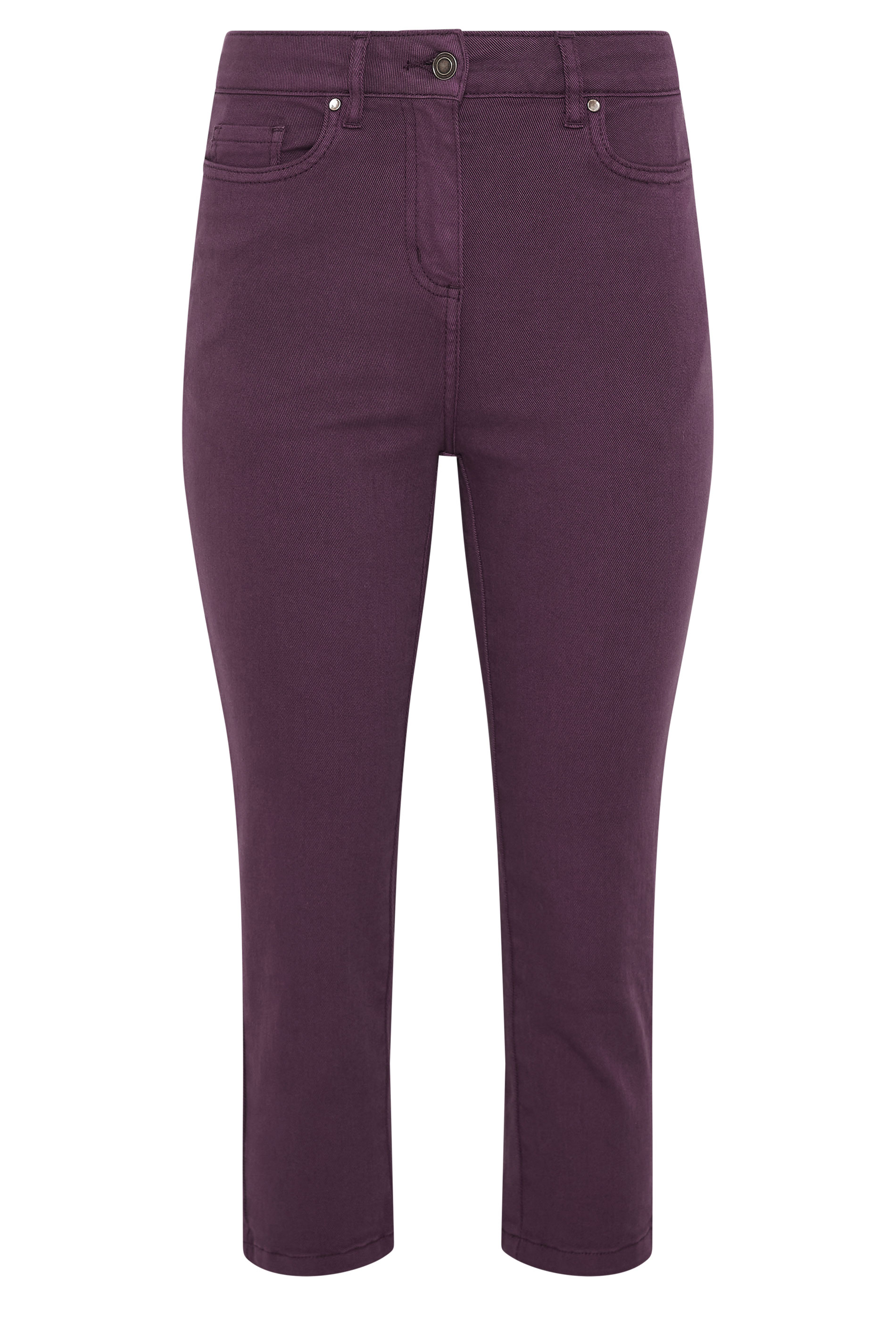 M&Co Petite Berry Purple Ankle Grazer Jeans | M&Co 5
