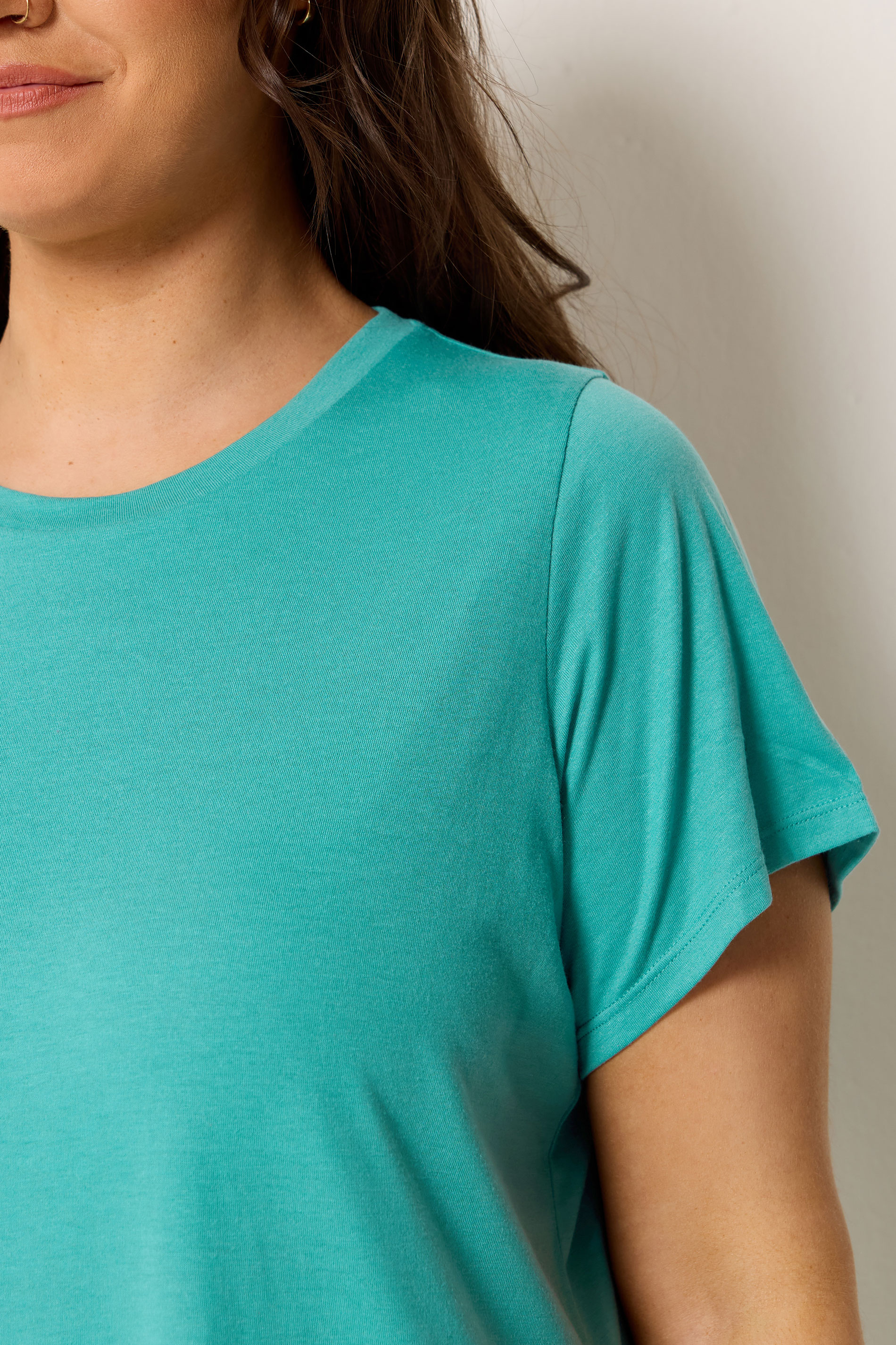 YOURS 3 PACK Plus Size Teal Blue & Pink Core T-Shirts | Yours Clothing 8