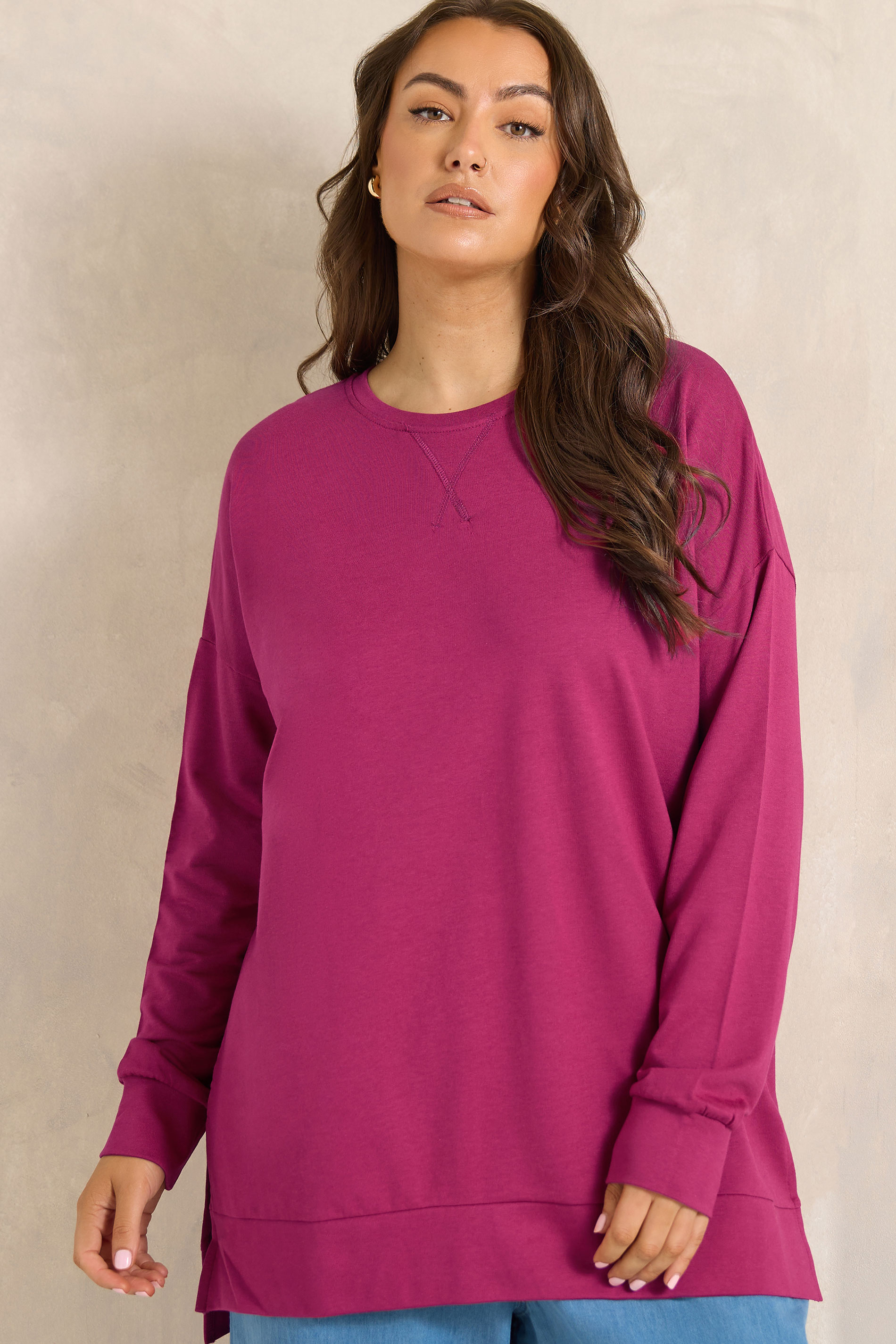 EVANS Plus Size Pink Luxe Sweatshirt | Evans 3