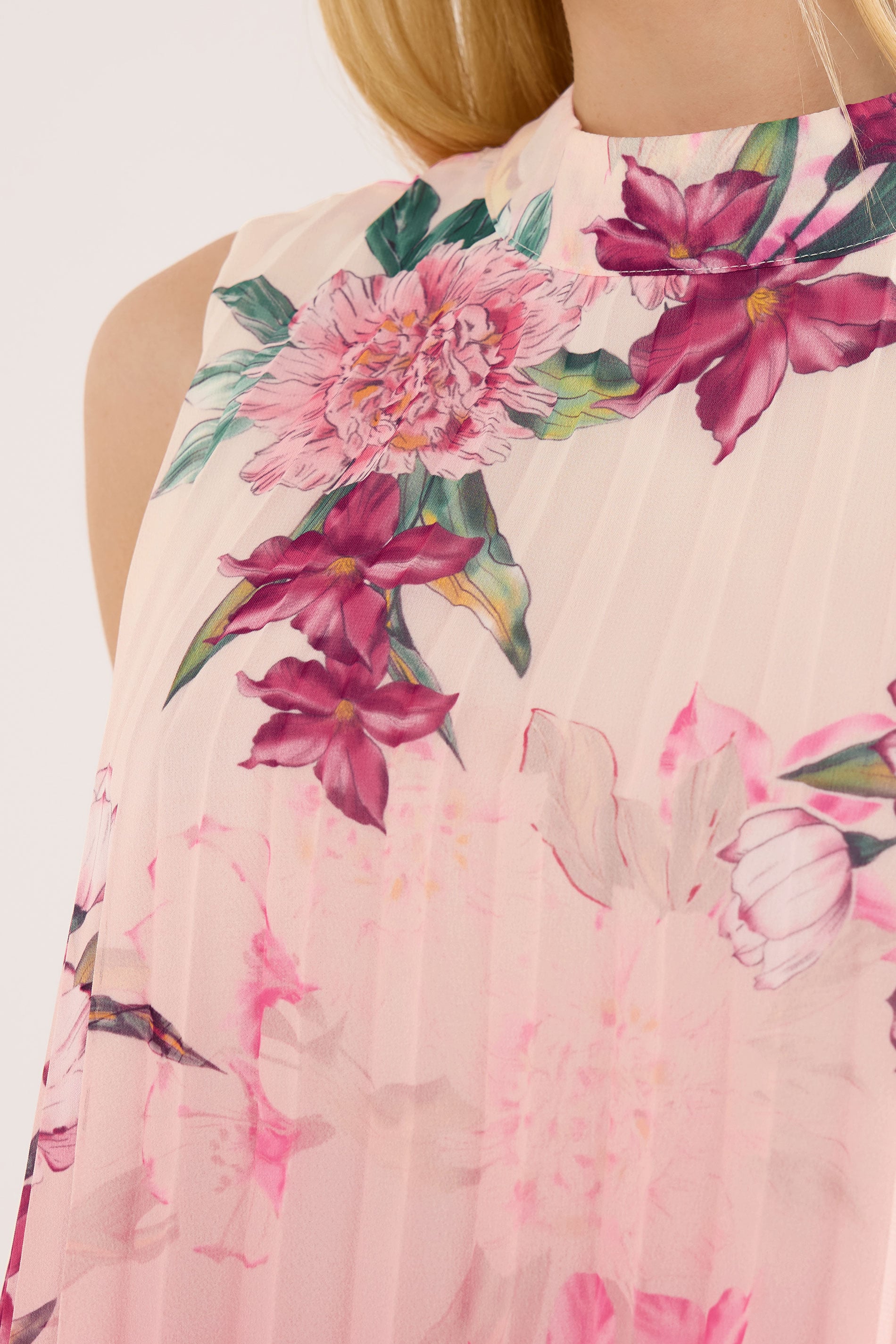 STAR Pink Floral Pleated Top | StarByJM 4