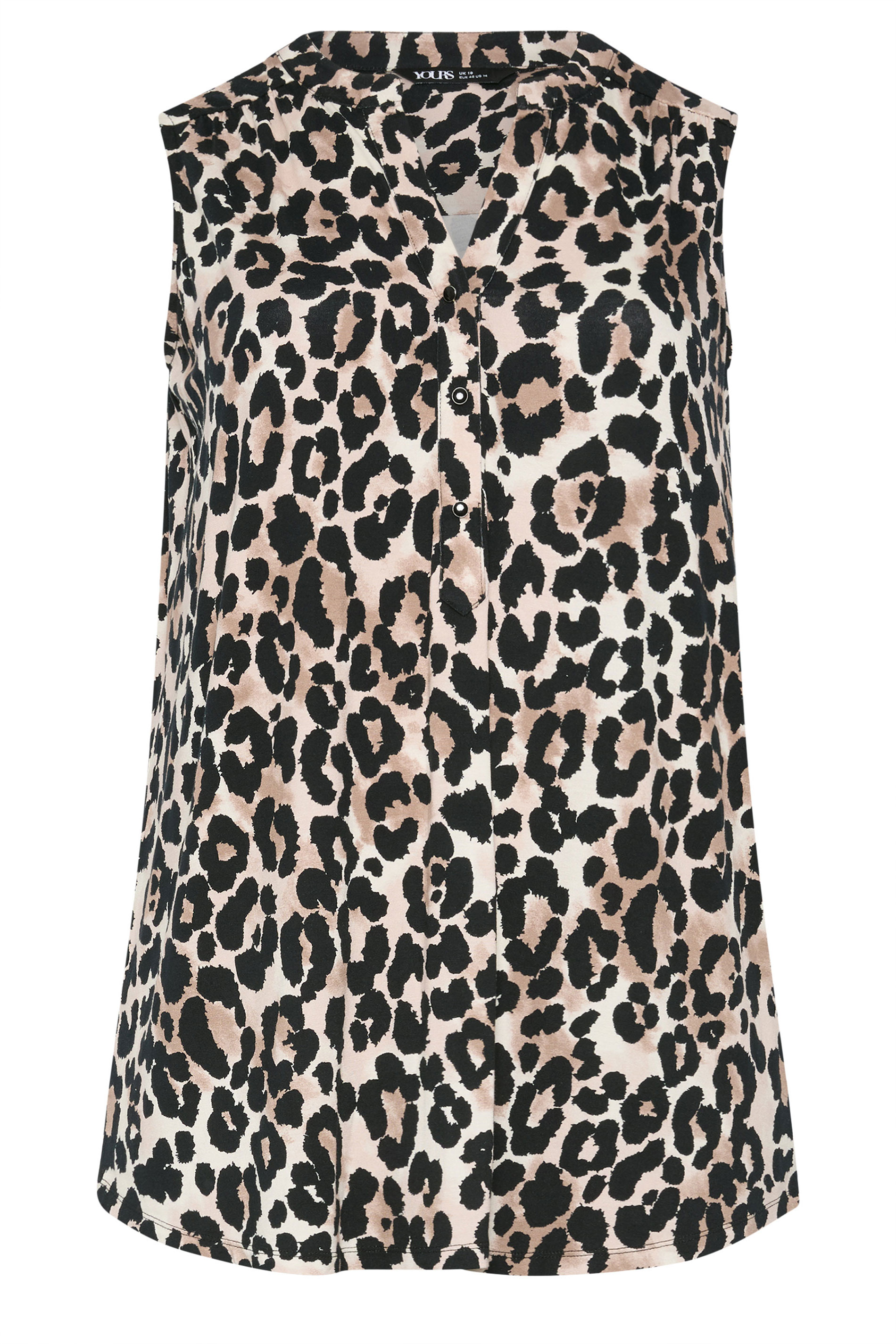 YOURS Plus Size Black Leopard Print Blouse | Yours Clothing 5