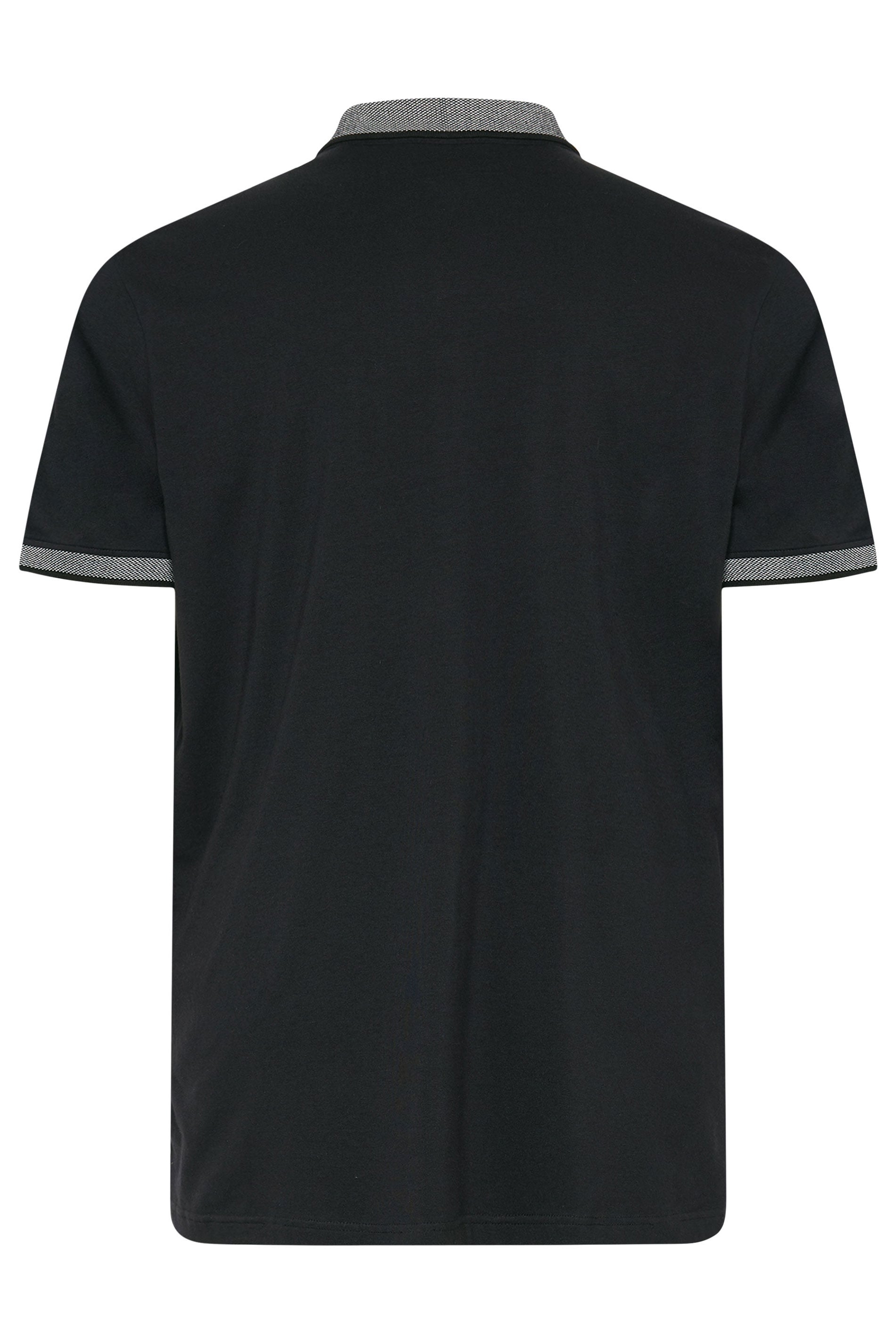 BadRhino Big & Tall Black Chambray Pocket Polo Shirt | BadRhino 7