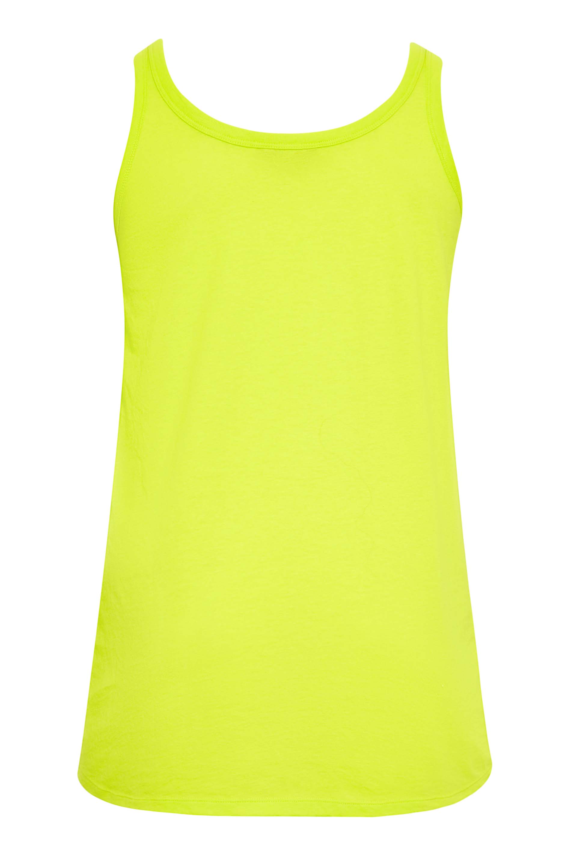 Plus Size Neon Yellow Vest Top | Yours Clothing