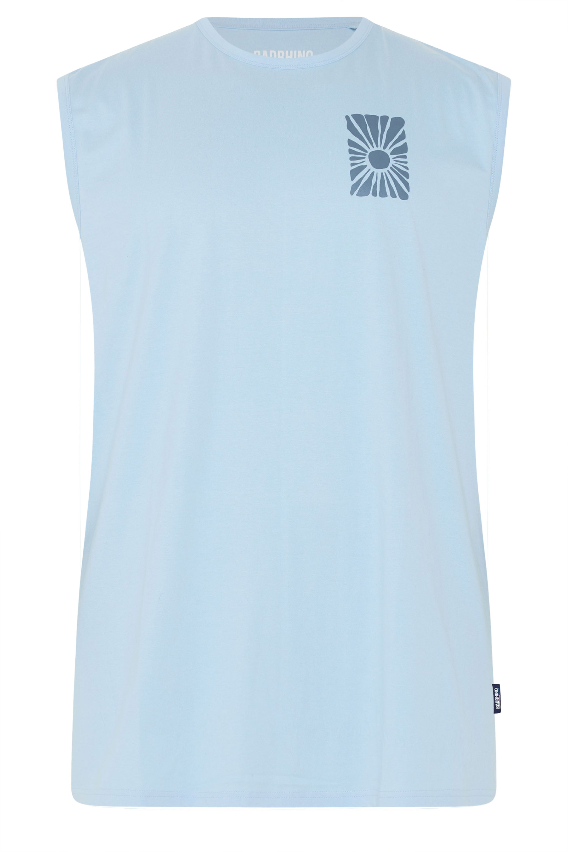 BadRhino Big & Tall Blue Extra Long Sun Tonal Muscle Vest | BadRhino 6