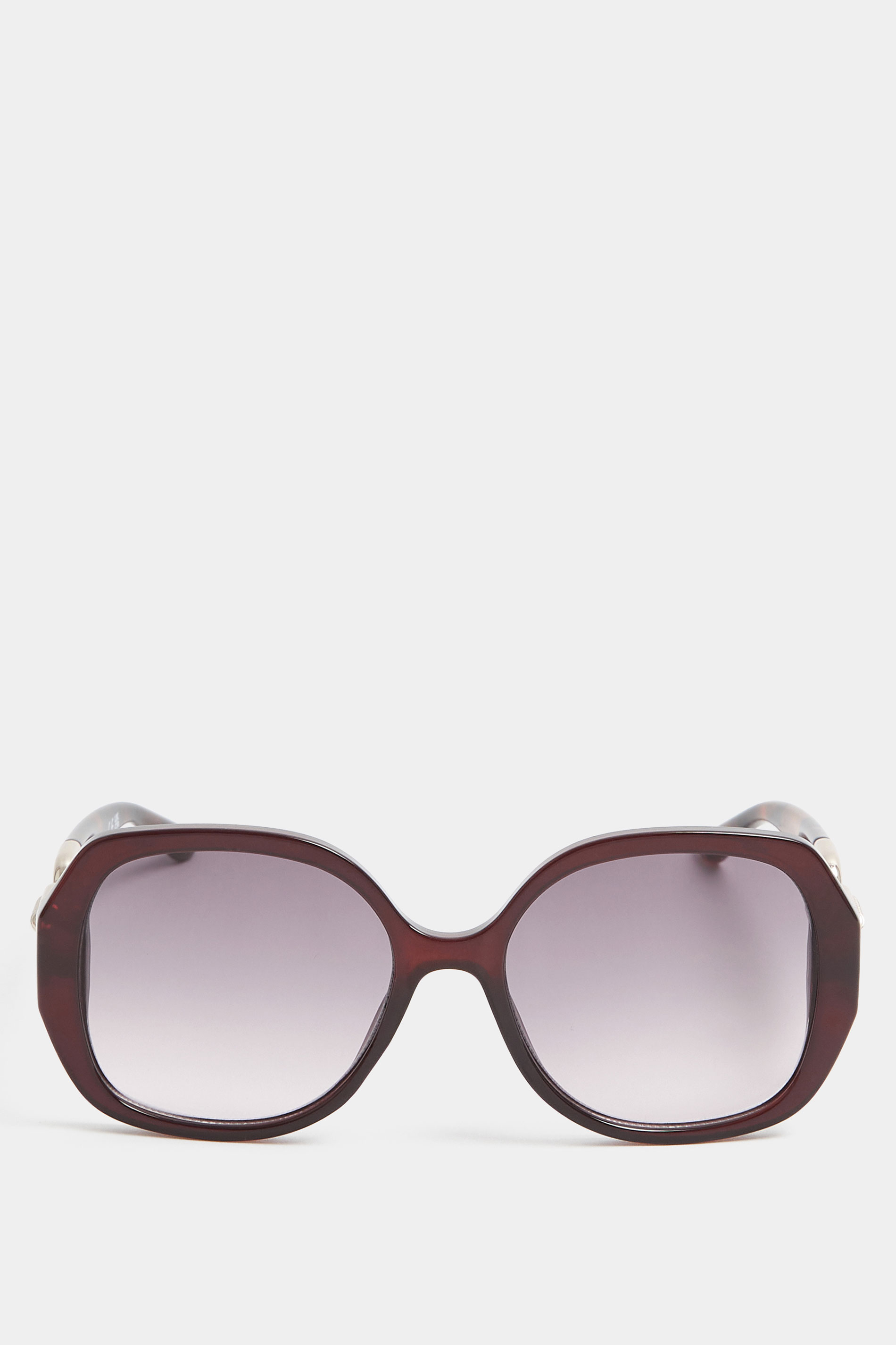 Brown Chain Oversized Sunglasses | Yours Clothing 3