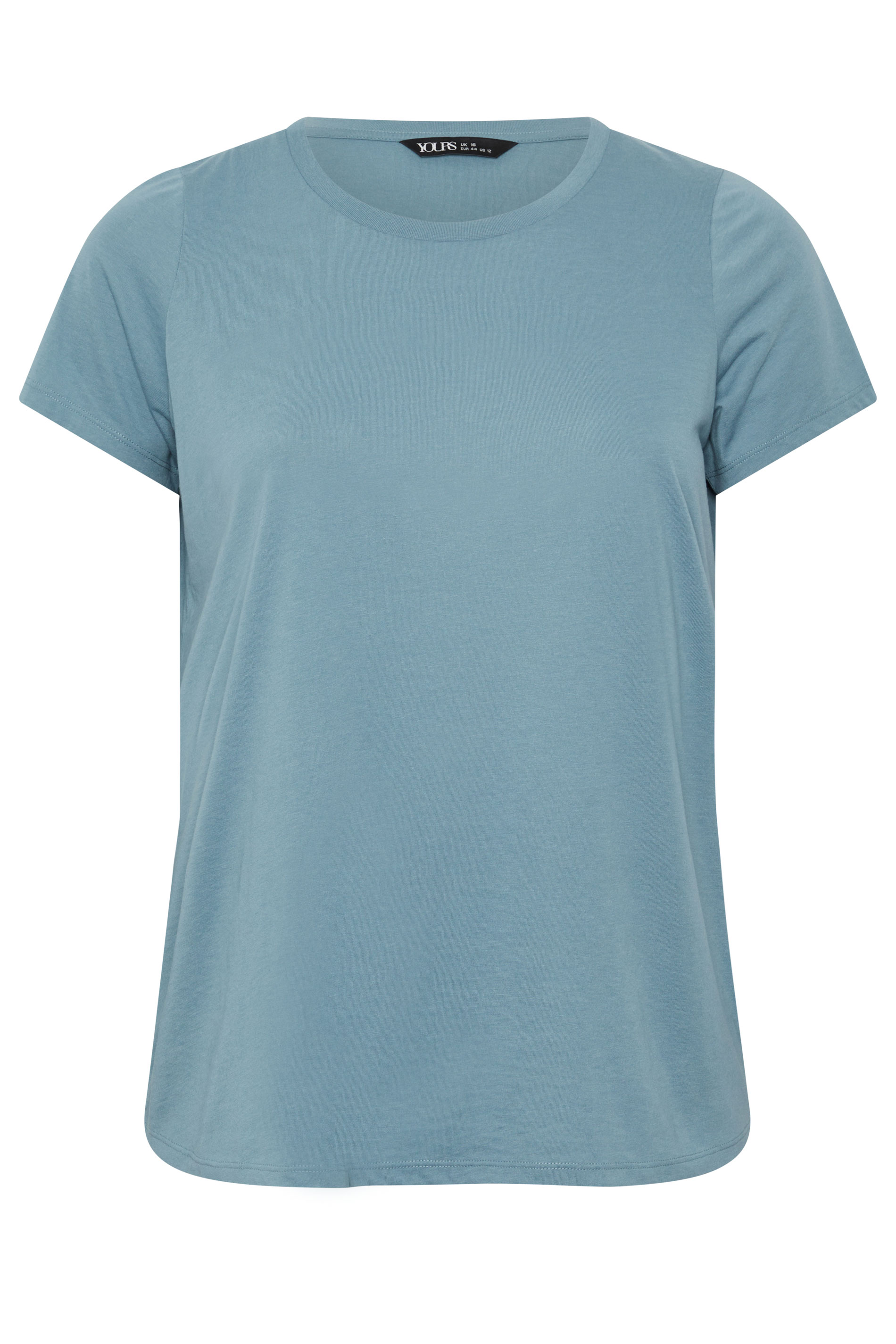 YOURS Plus Size Light Blue Core Basic T-Shirt | Yours Clothing 5