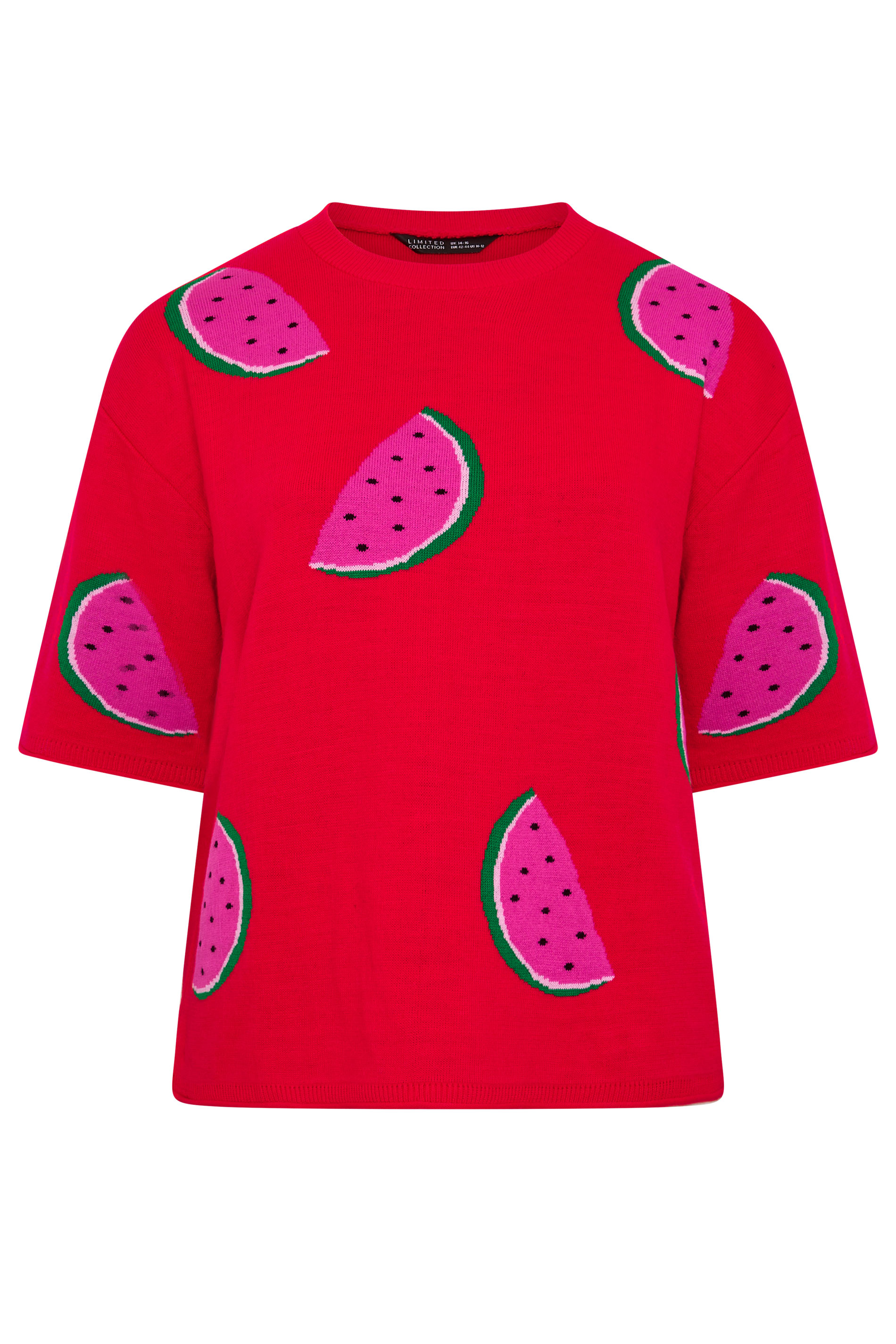 LIMITED COLLECTION Plus Size Red Knitted Boxy Top  5