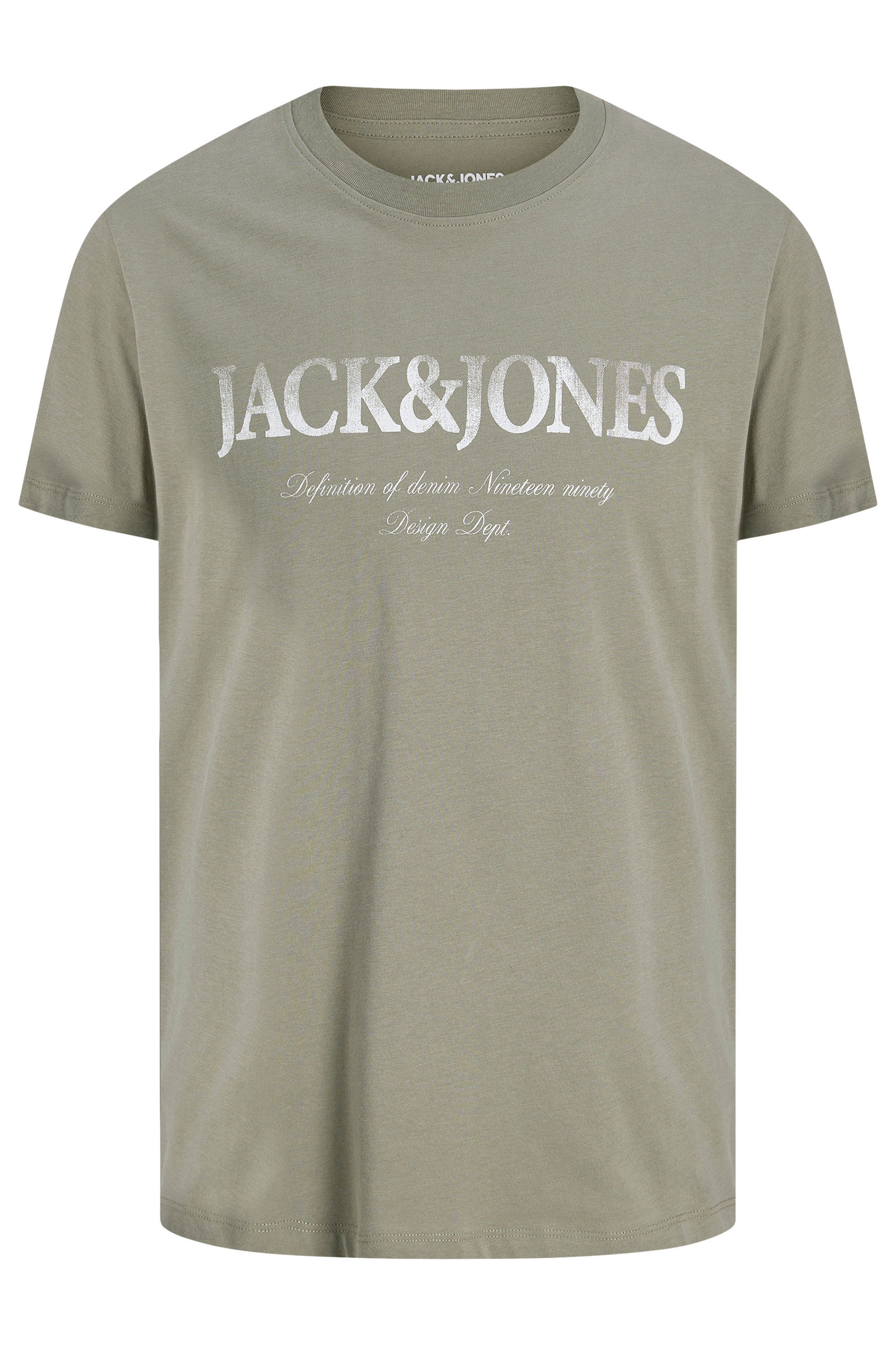 JACK & JONES Big & Tall Vetiver Green Short Sleeve Graphic T-Shirt | BadRhino 2