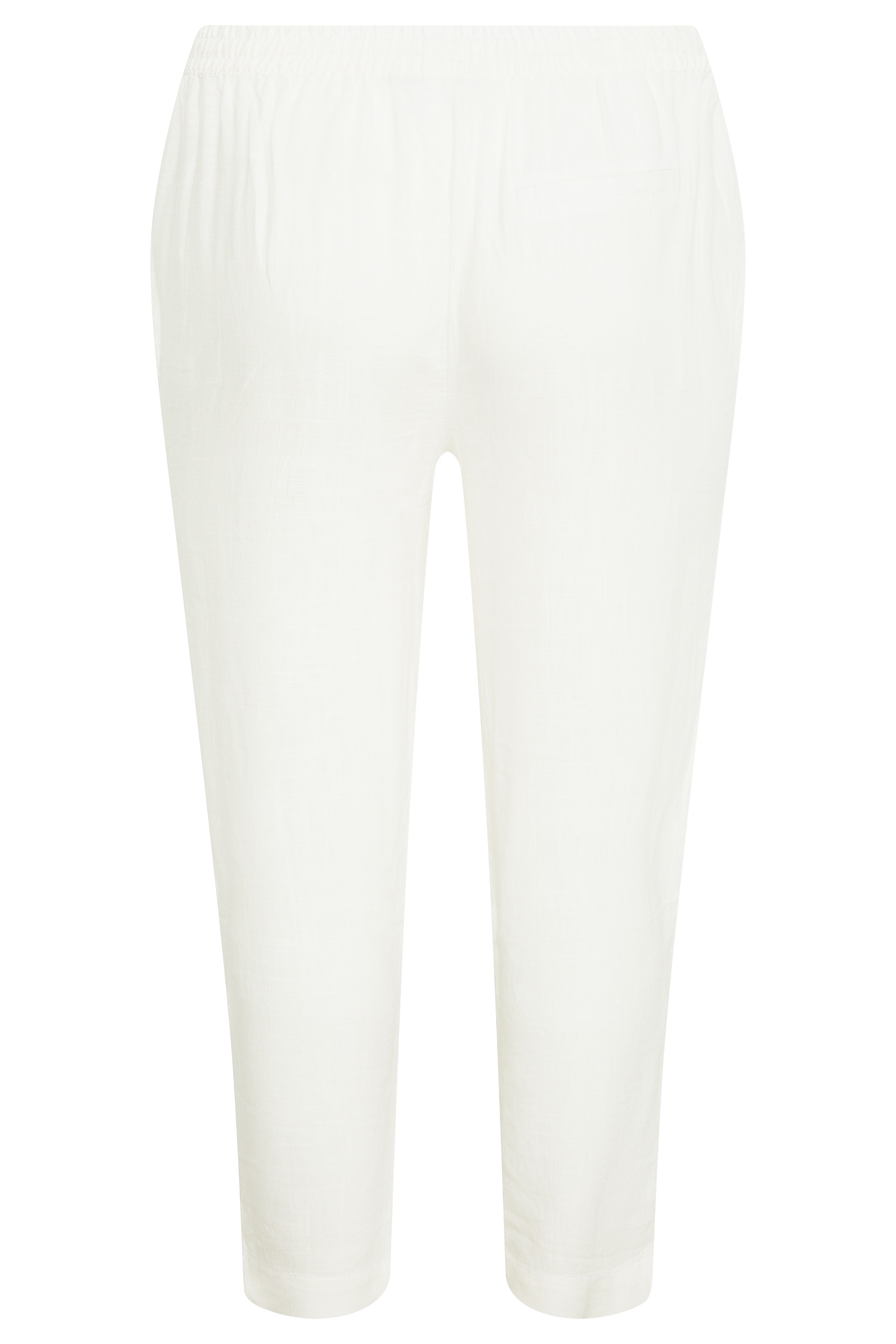 Grande taille  Pantalons Grande taille  Joggings | Jogging Blanc Léger Coupe Droite - NZ86752