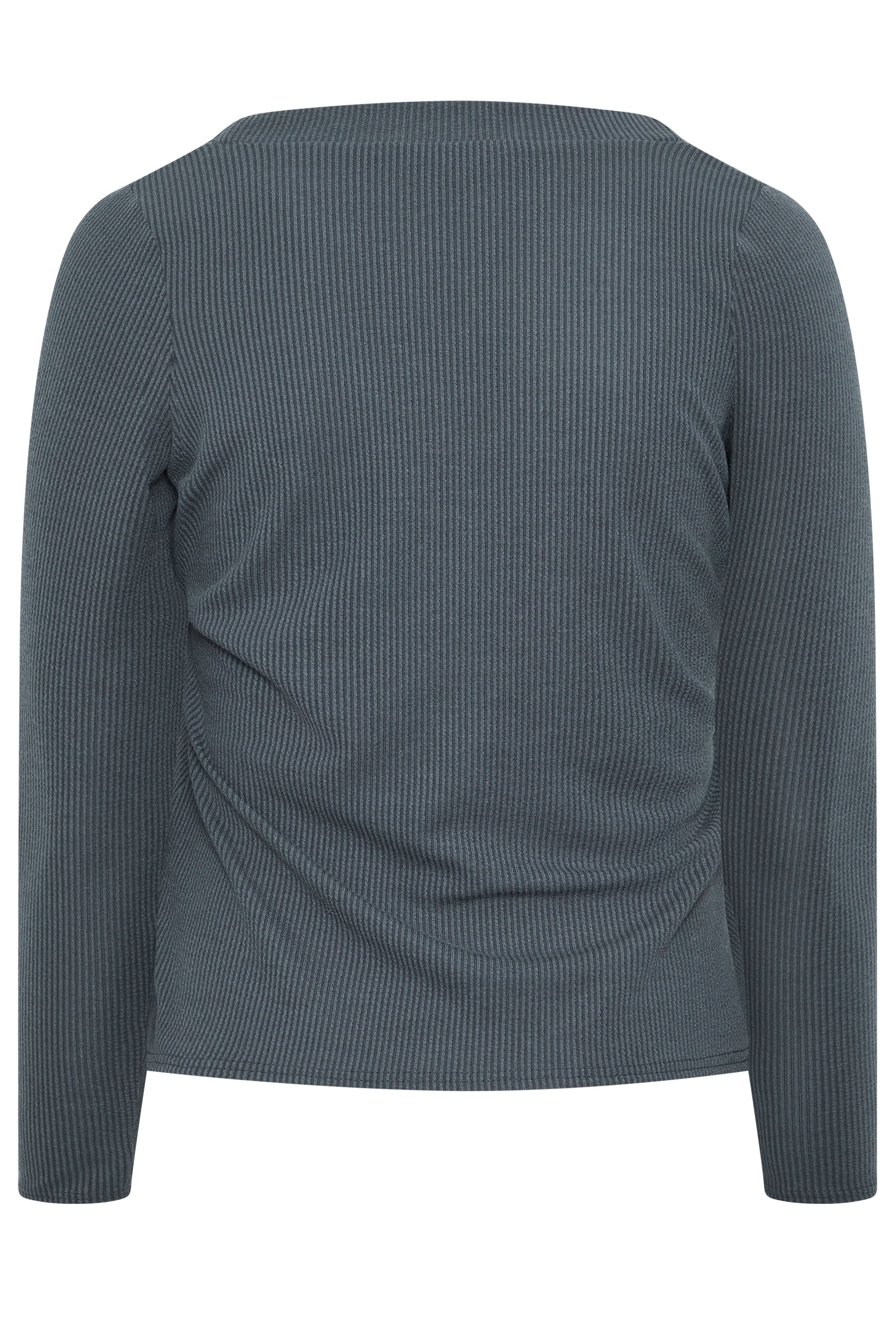 LIMITED COLLECTION Plus Size Grey Ribbed Button Cardigan | Yours Clothing 6