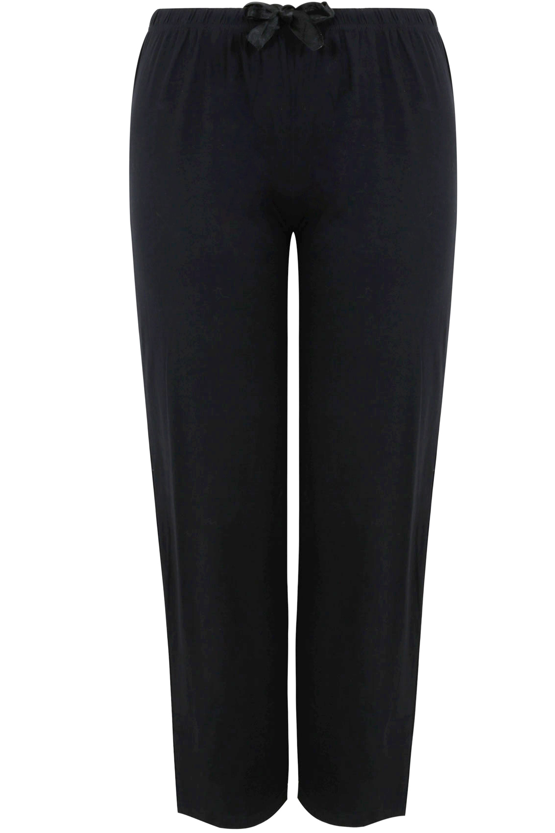 Plus Size Black Essential Cotton Pyjama Bottoms | Yours Clothing 3