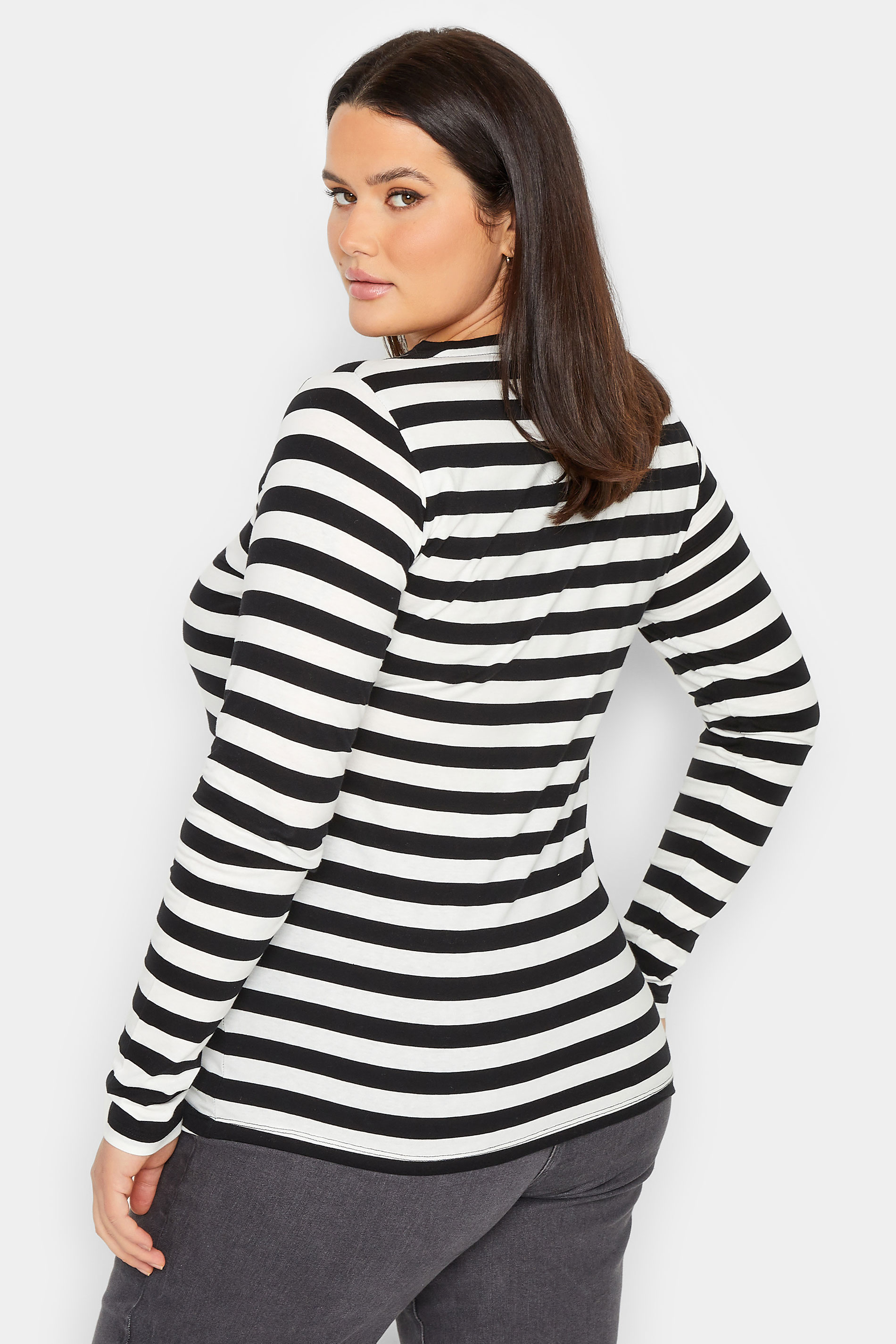 LTS Tall Women's Black Stripe Long Sleeve T-Shirt | Long Tall Sally 3