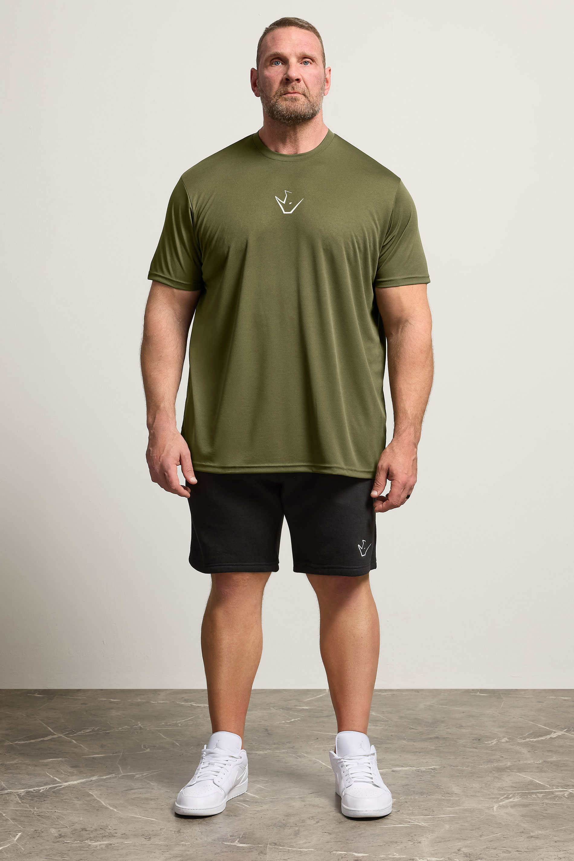 IronRhino Big & Tall Olive Green Performance T-Shirt | BadRhino 1