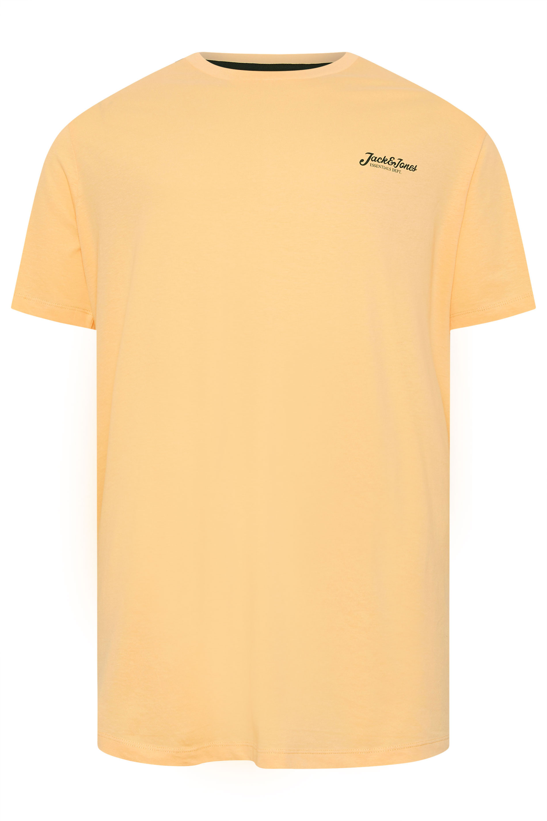 JACK & JONES Big & Tall 5 Pack Blue/Off-White/Yellow/Green/Pink Core T-Shirts | BadRhino 5