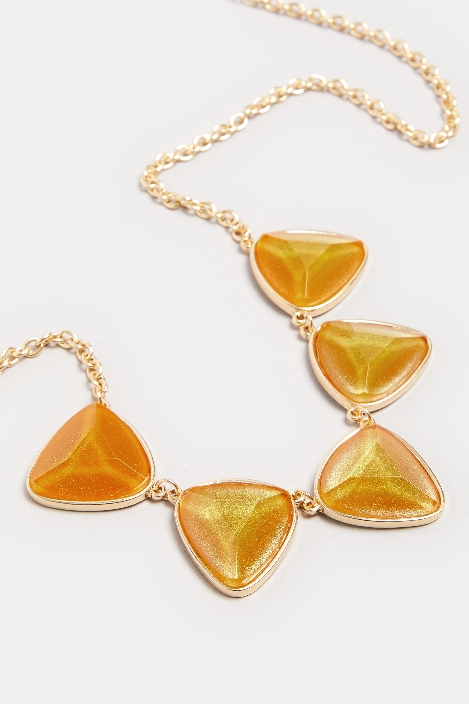 Gold Tone Statement Gemstone Necklace 3